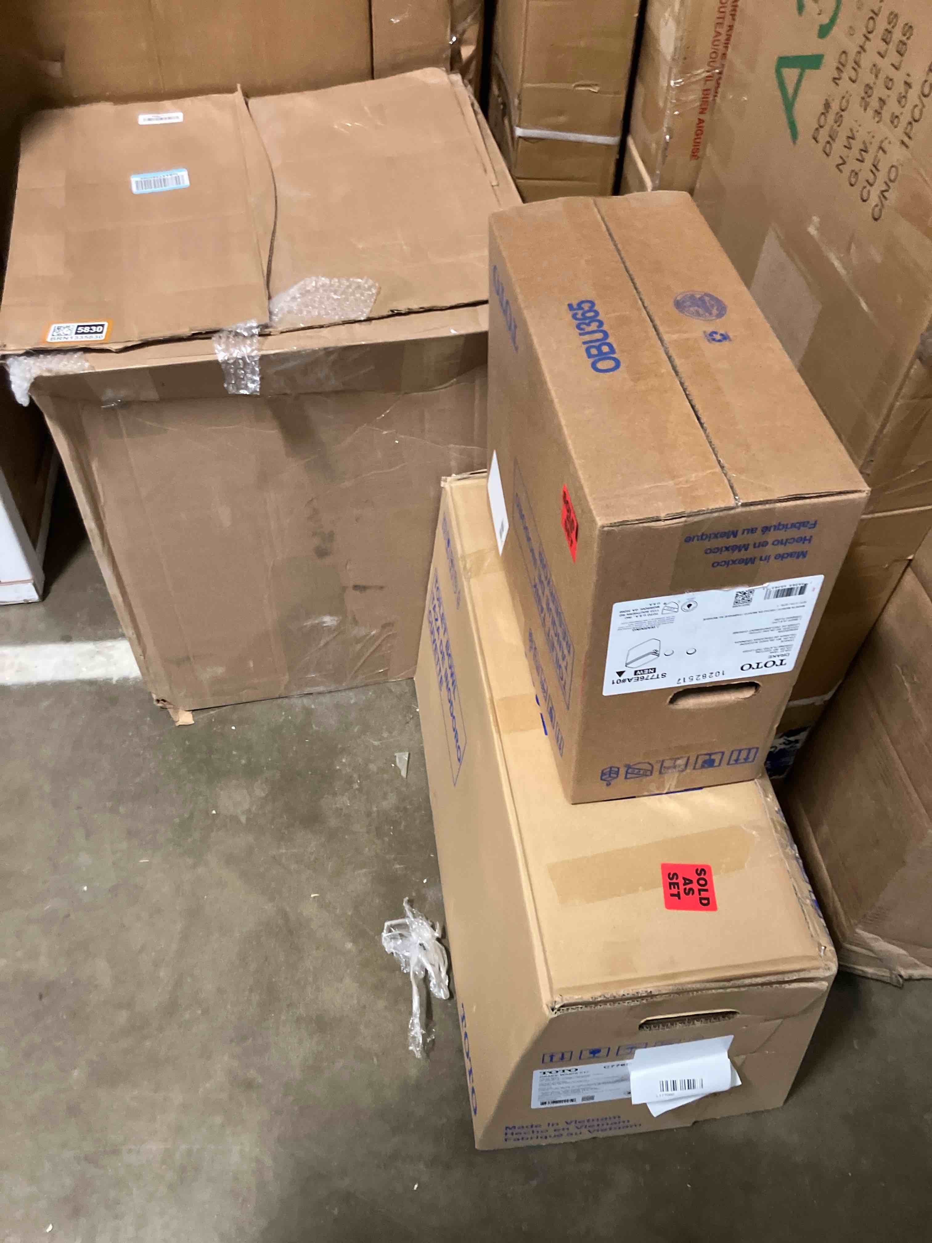 Condition photo showing New/Like New for Drake 1.28 GPF Two Piece Elongated Chair Height Toilet with Left Hand Lever - Seat Included (2 boxes)