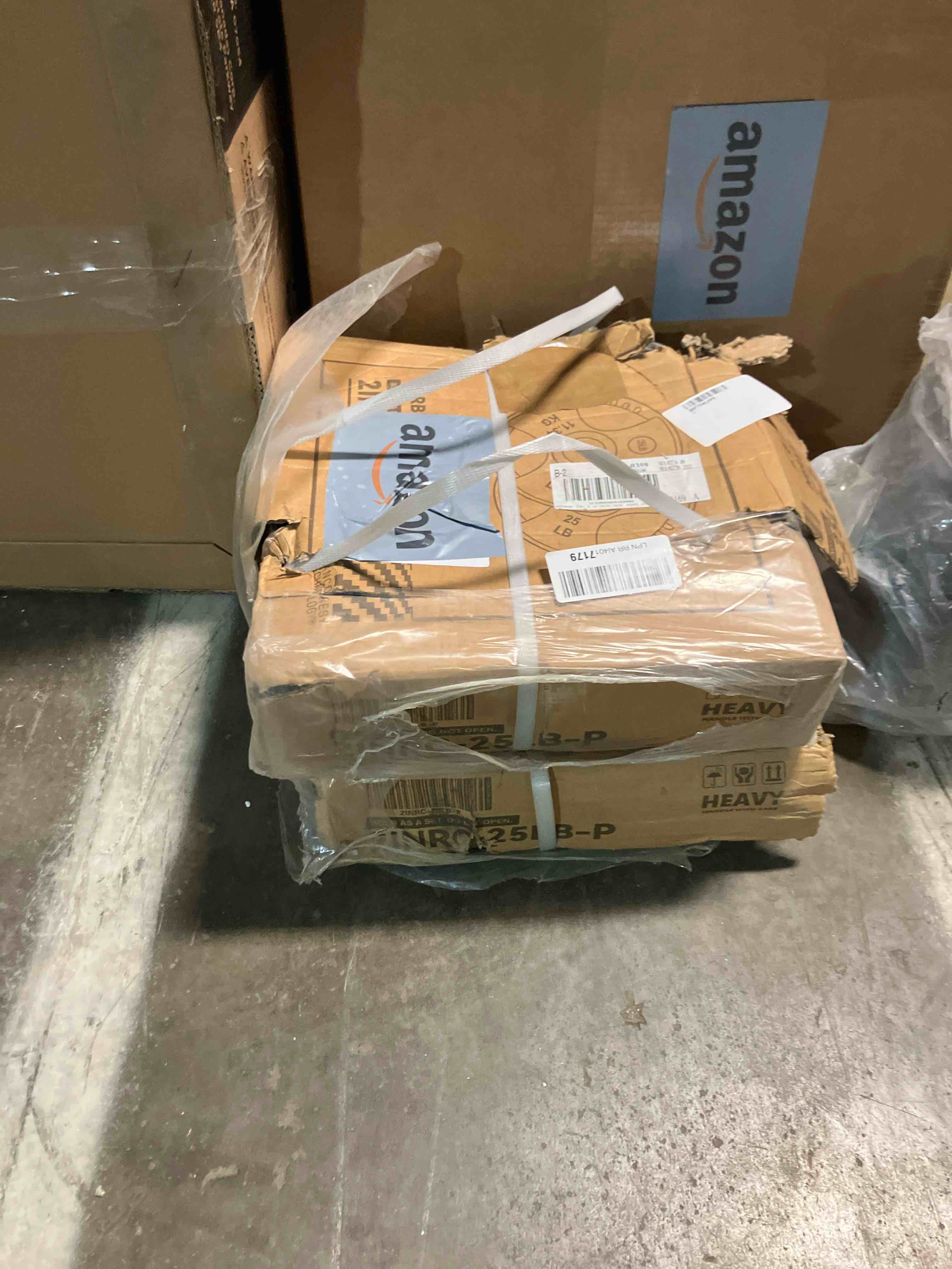 Condition photo showing New/Like New for 2-Inch Olympic and 1-Inch Standard Cast Iron Weight Plate for Strength Training & Weightlifting, Multiple Weights Available(2 boxes)