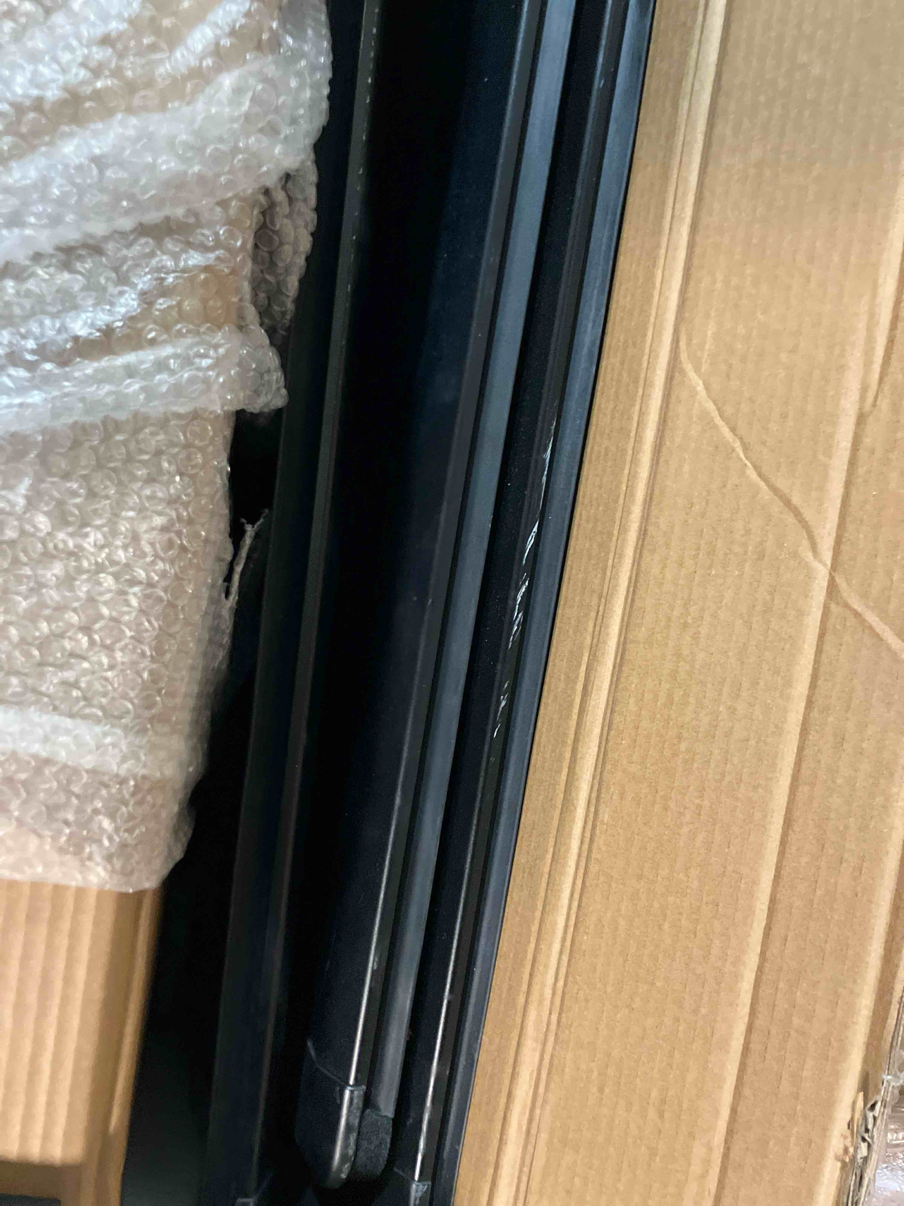 Condition photo showing As Is for Hard Tri-Fold Truck Bed Tonneau Cover Compatible with 2007-2026 Chevy Silverado/GMC Sierra 1500 5.8ft Bed (Used has scratches on cover)