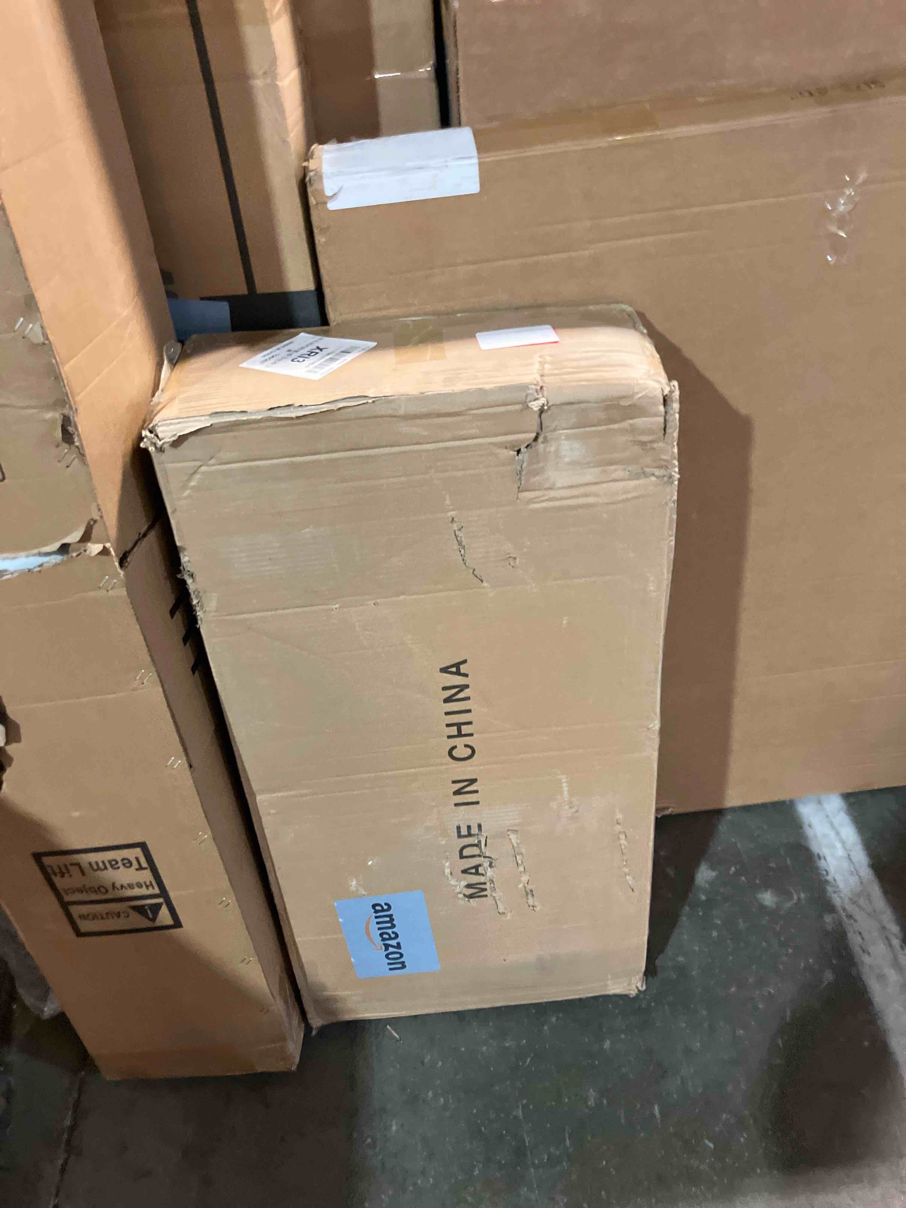 Condition photo showing New/Like New for Makeup Vanity Desk with LED Mirror & 5-Tier Sloped Shelves, 7 Open Storage Areas & 3 Drawers, Adjustable 3-Color Lighting Dressing Table