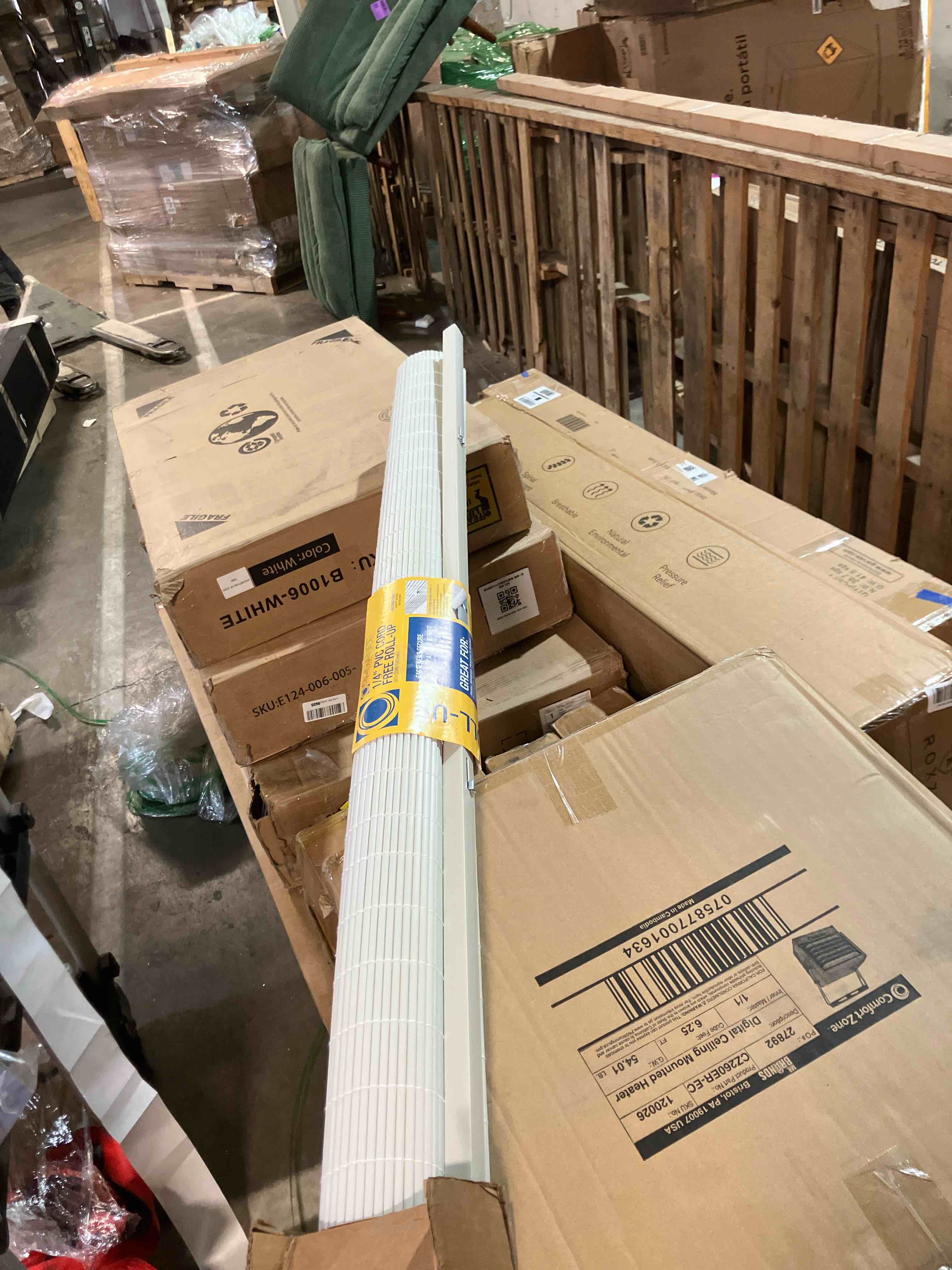 Condition photo showing New/Like New for Cordless Bamboo Blinds Roman Shades, Natural 100% Linen Bamboo Window Blinds, Pattern 6