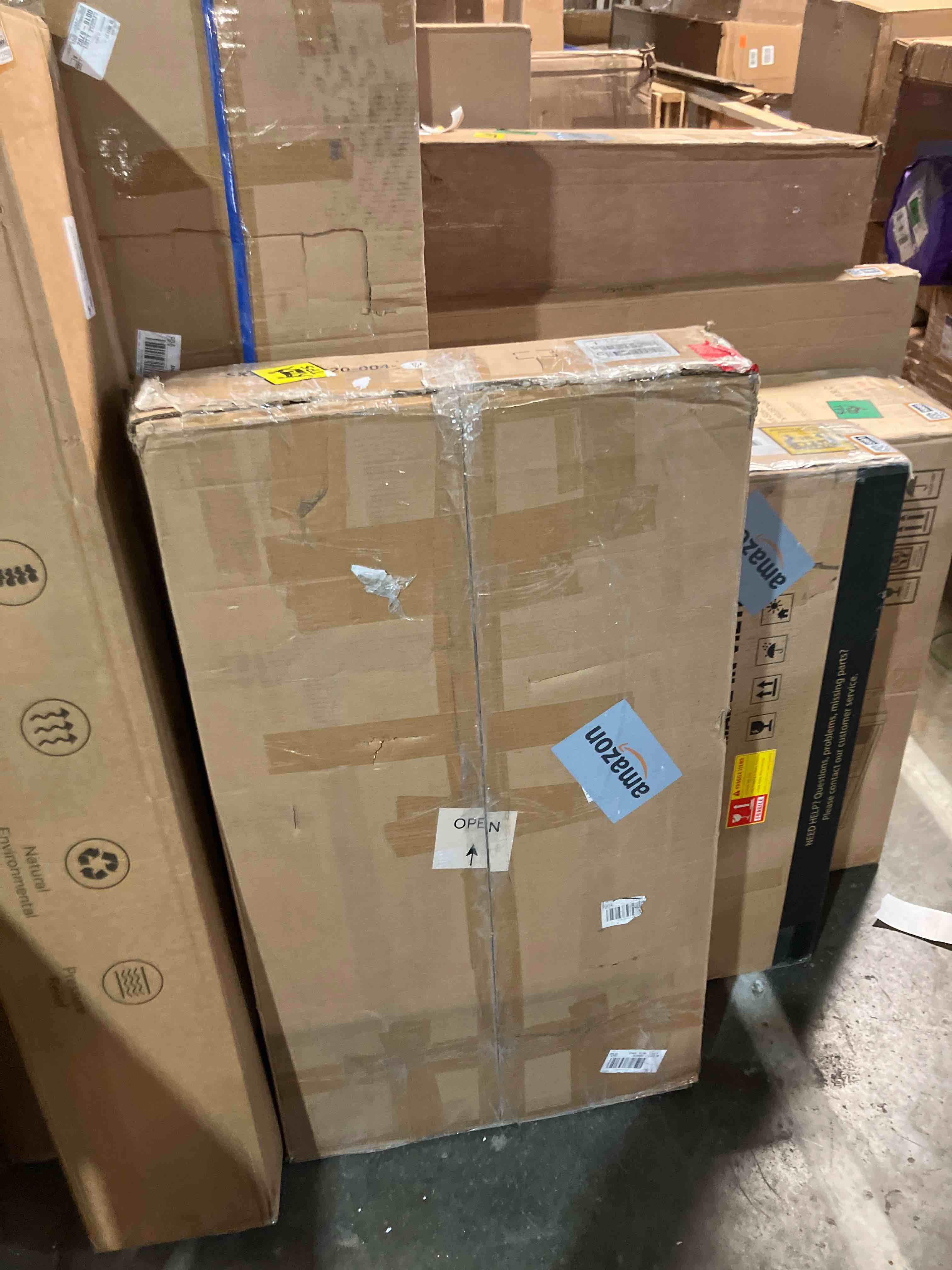 Condition photo showing New/Like New for White Large Makeup Vanity Desk with Smart LED Mirror & Power Station, 43" Professional Dressing Table with 7 Drawers, 4 Open Shelves & Hairdryer Holder for Bedroom