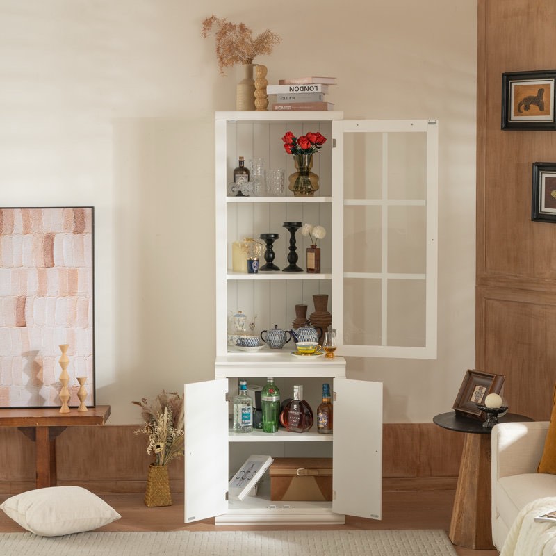 Condition photo showing New/Like New for Reshelle 75.25'' Book Cabinet Storage Bookcase