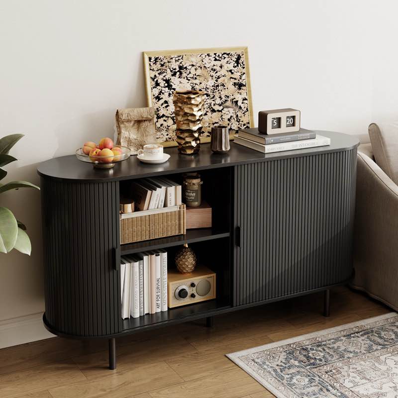 Condition photo showing New/Like New for 55'' Sideboard Storage Cabinet With Doors And Shelves - Credenza Storage Cabinet For Office, Bedroom Storage Cabinet, Hallway Storage Cabinet, Console Storage Cabinet