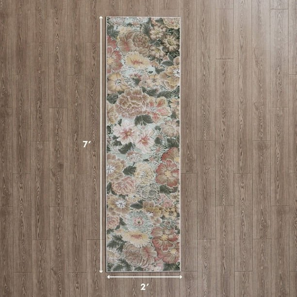 Condition photo showing New/Like New for Laura Ashley Eliza area rug 2’ x 7’