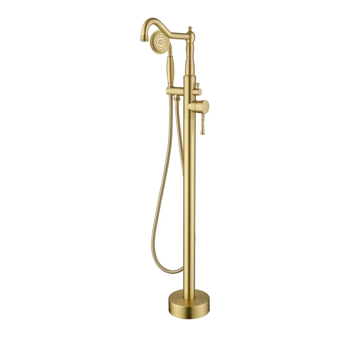 single handle floor mount freestanding tub faucet bathtub filler with hand shower sld05g