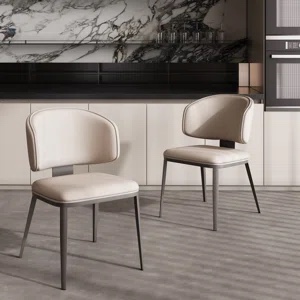 dining chairs modern high backrest comfortable, fashion upholstered kitchen room chair armless dinner room chair with metal legs for living room
