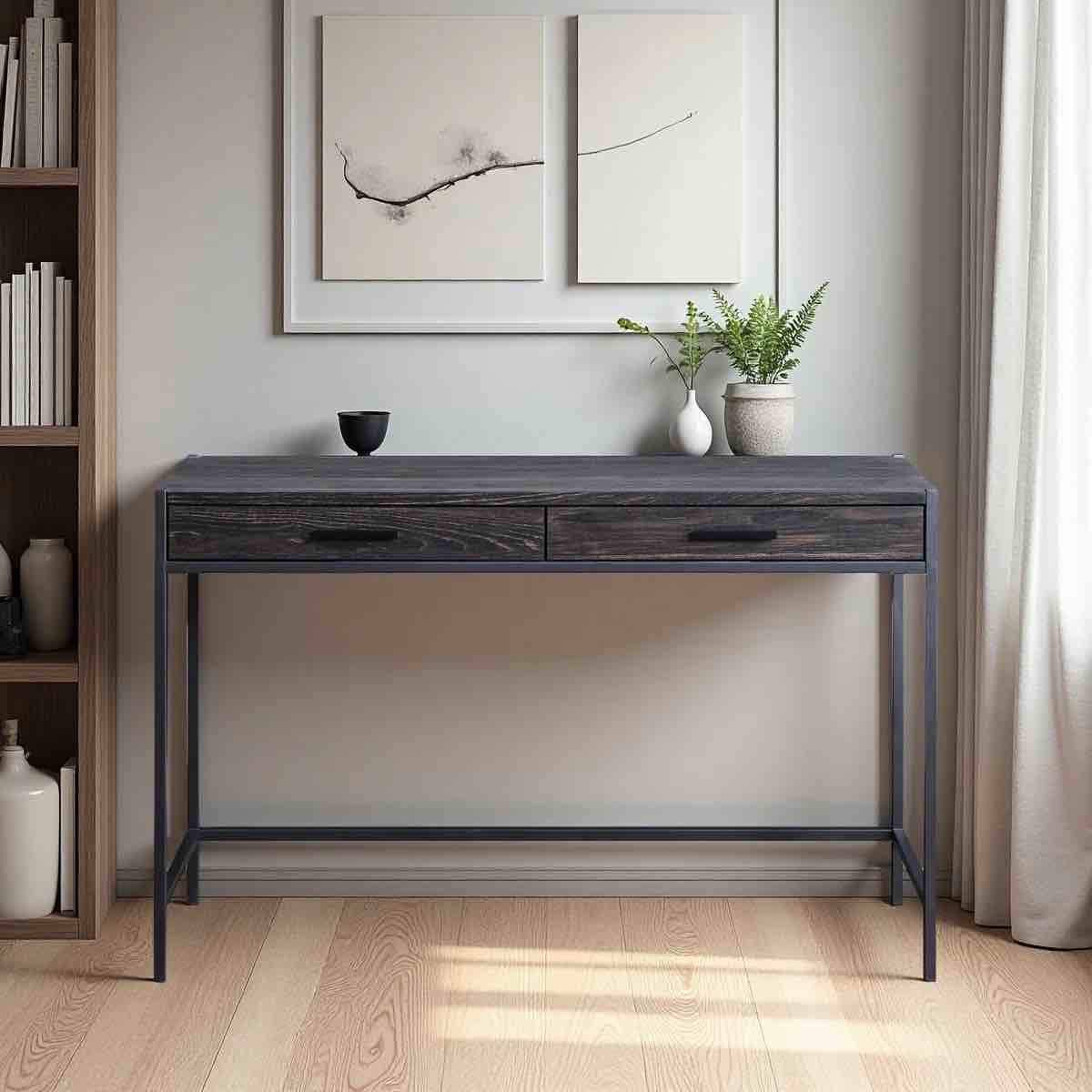 harless desk - 48" modern writing desk with storage drawer