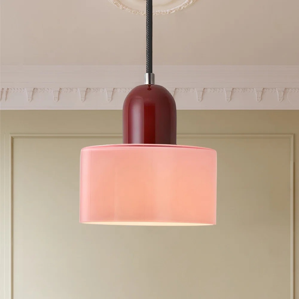 mid century modern glass pendant light
