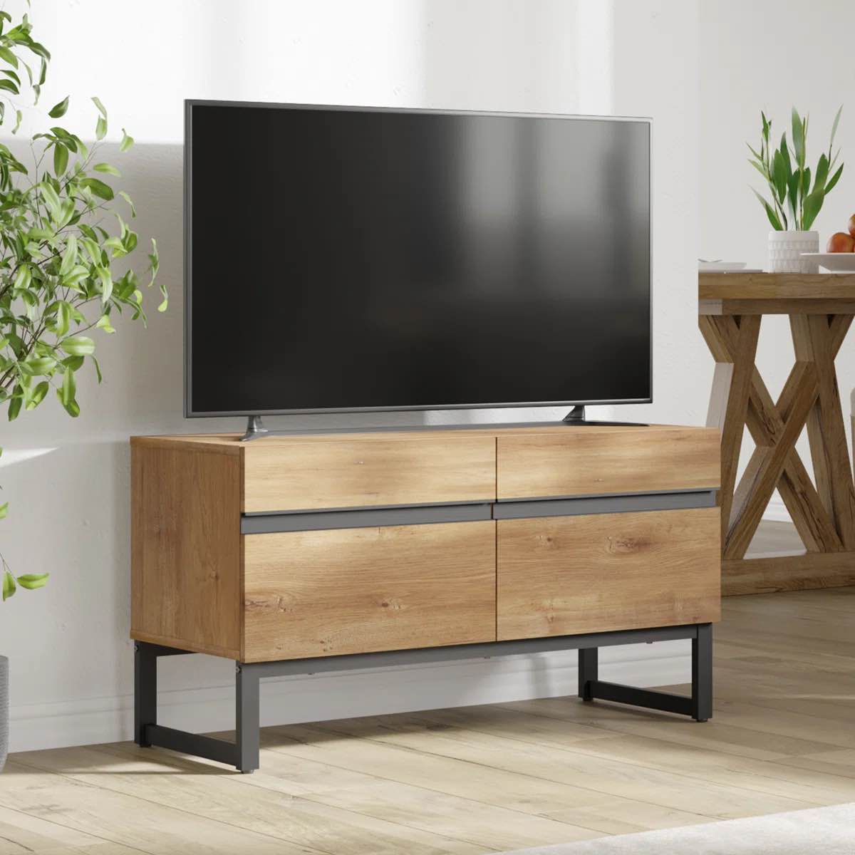 Aadam Modern TV Stand, 4 In 1
