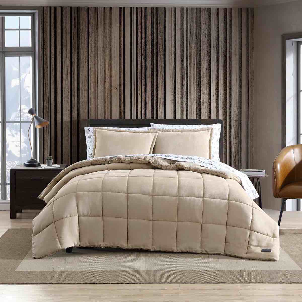Eddie Bauer Sherwood Reversible Microsuede Comforter Set- KING