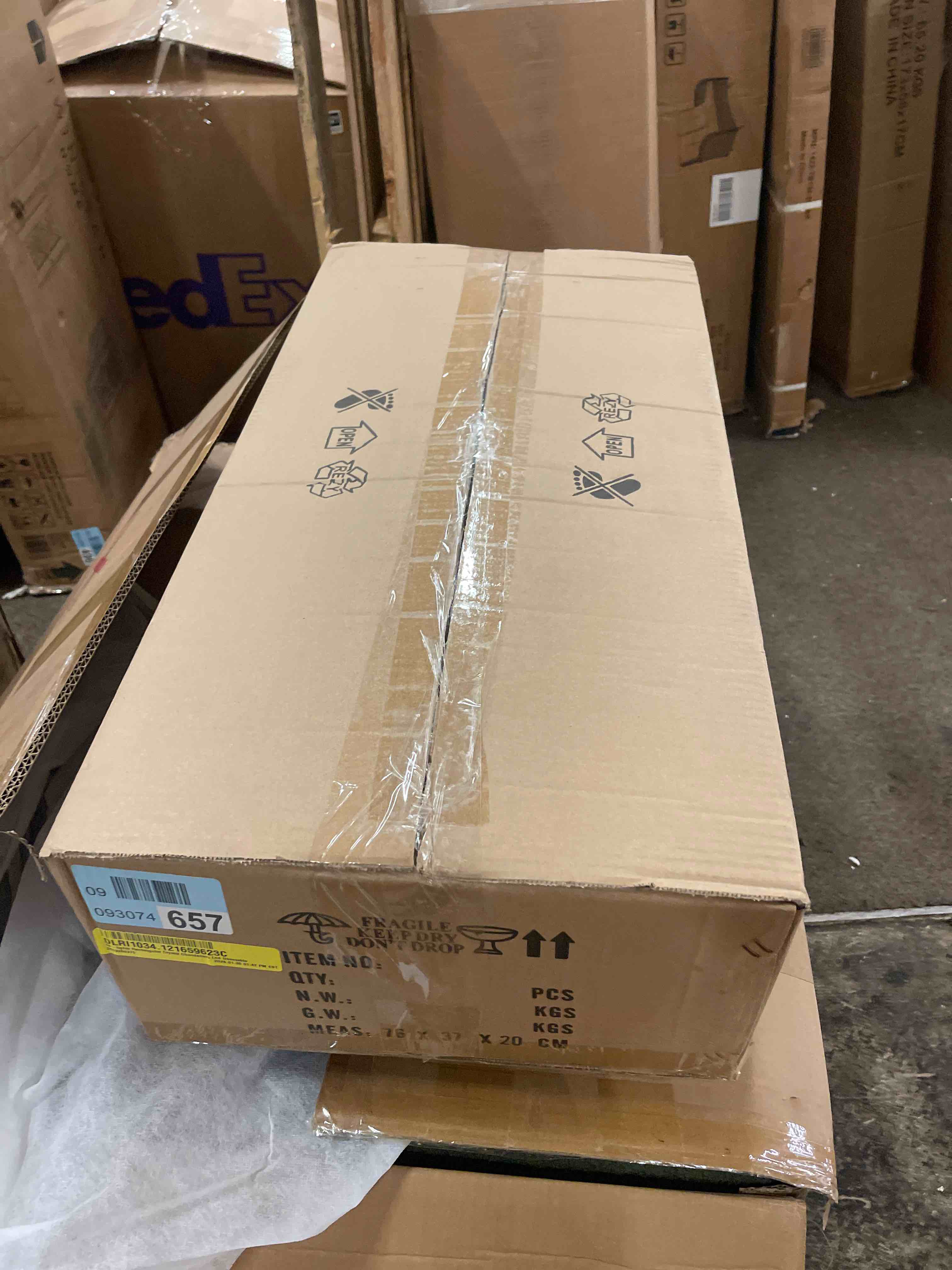 Condition photo showing New/Like New for 16-lights rectangular crystal chandeliers led dimmable