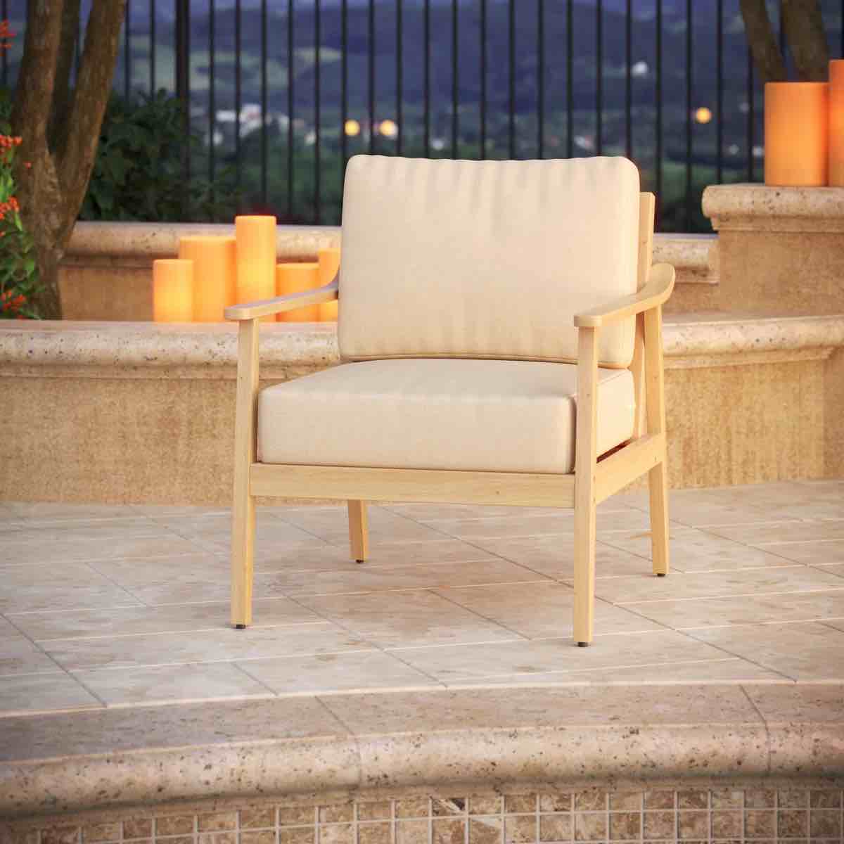 Patio Furniture 4 Cushions & Cushion Covers In Beige 