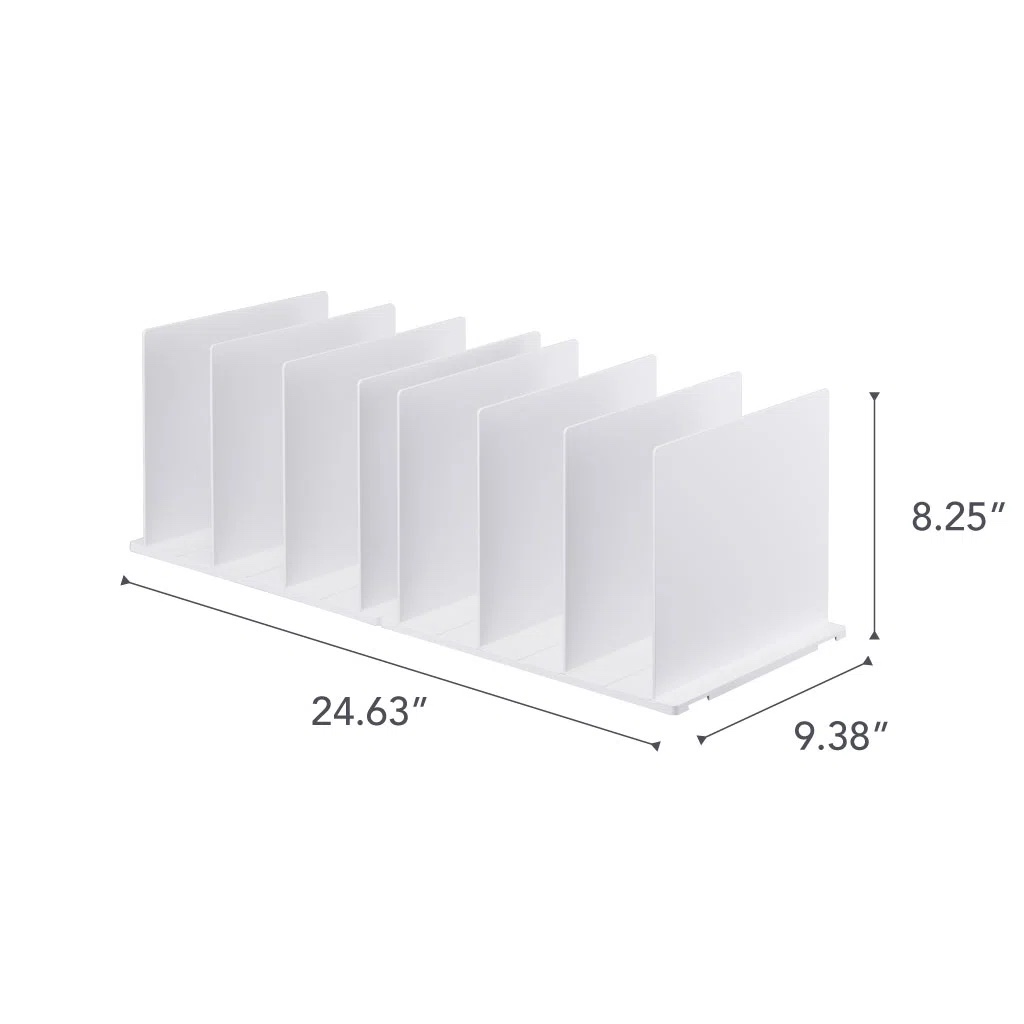Condition photo showing New/Like New for yamazaki home purse organizer/bag divider for closet shelf, plastic