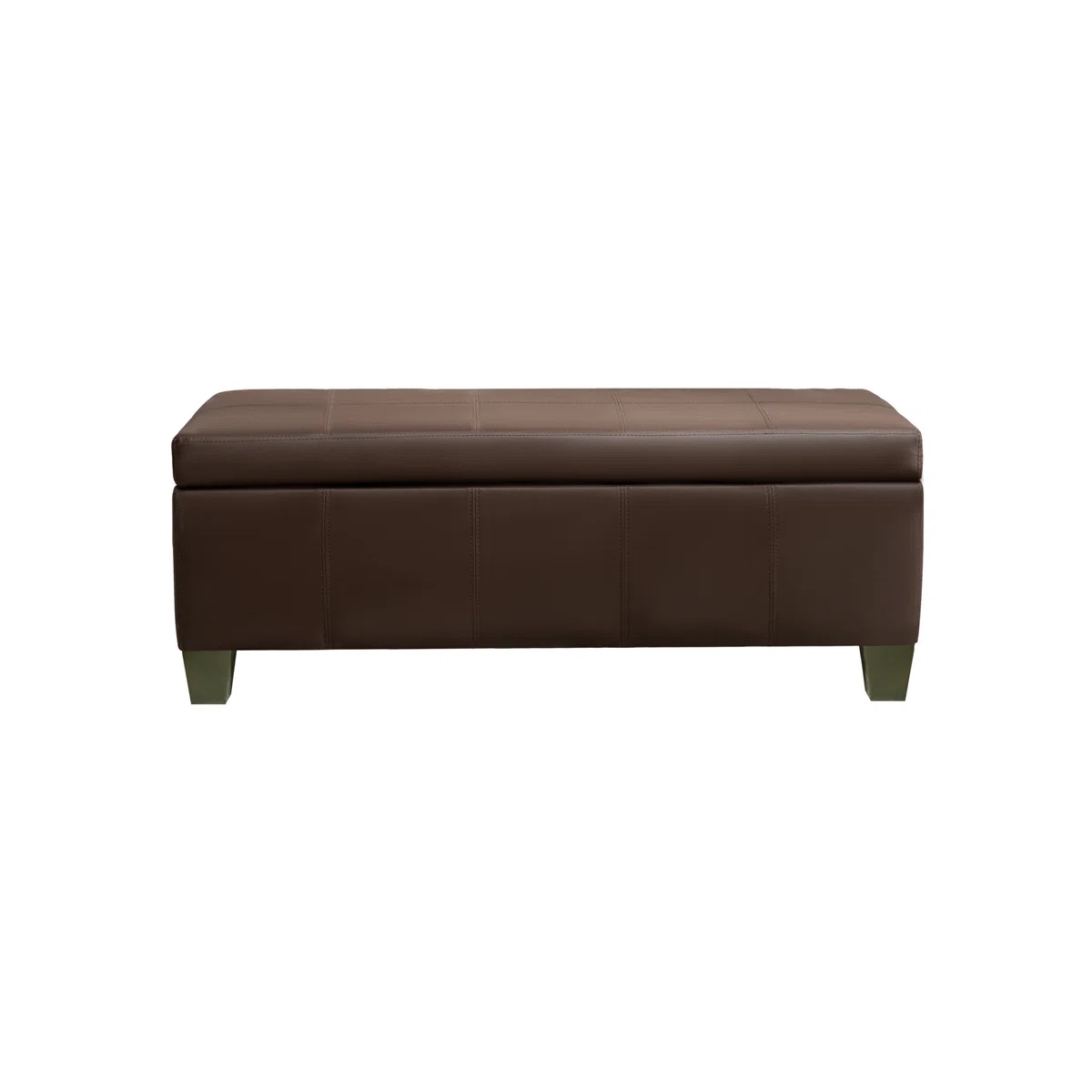 Condition photo showing New/Like New for demingo 41" wide rectangle upholstered faux leather storage ottoman