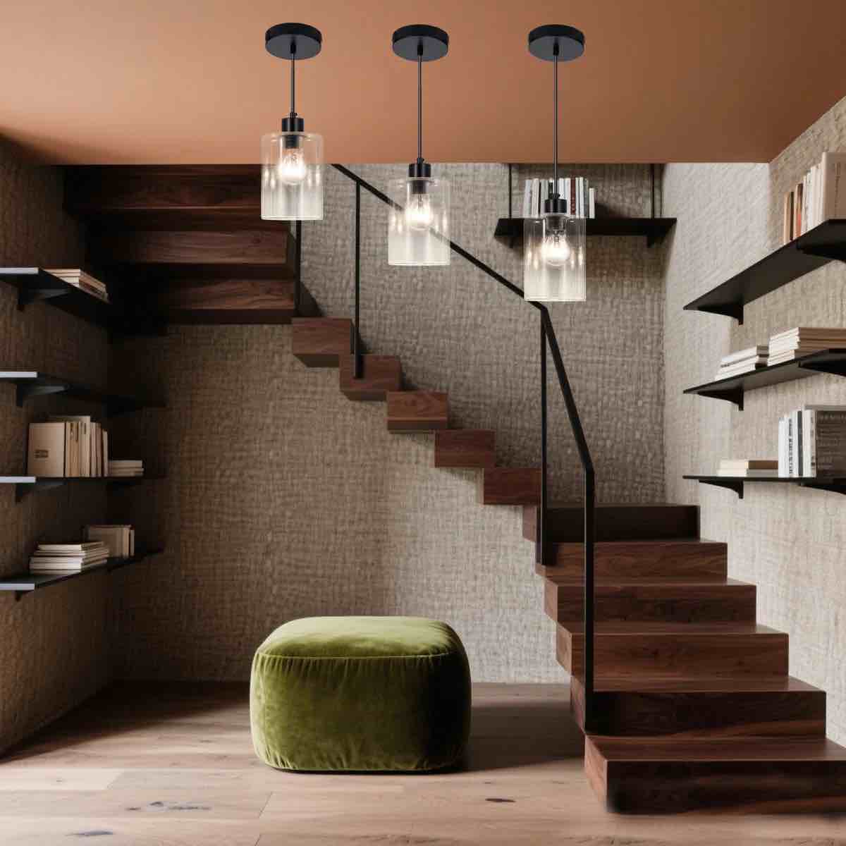 modern 3-light black pendant lighting with clear glass shades and adjustable cords  perfect for kitchen island or dining room