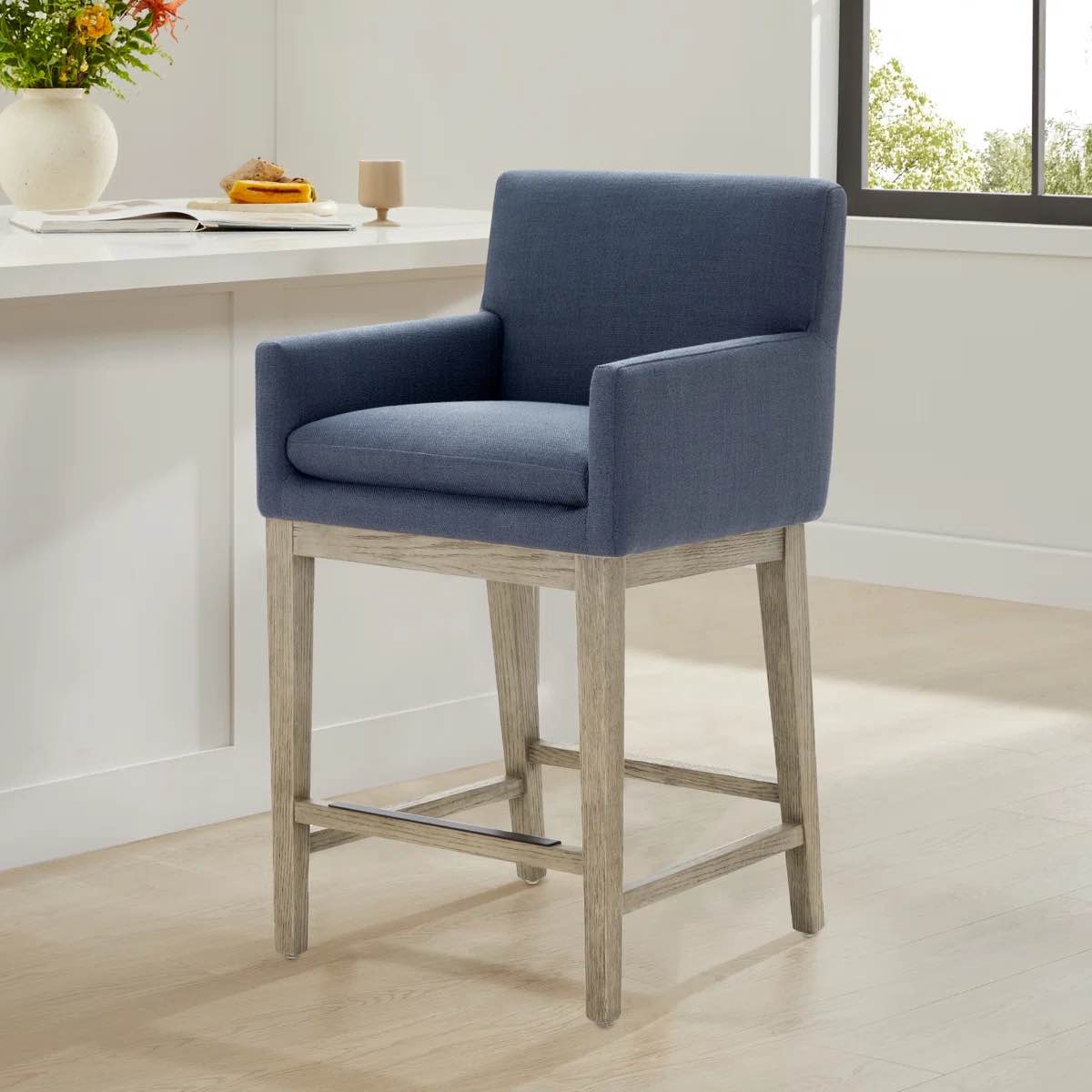 Condition photo showing New/Like New for bethea 25.98'' counter stool with arms