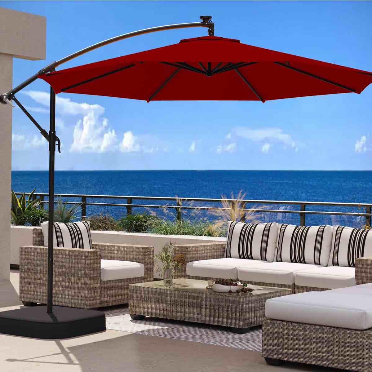 newbulig 10ft patio umbrella, offset cantilever outdoor patio table umbrella, uv
