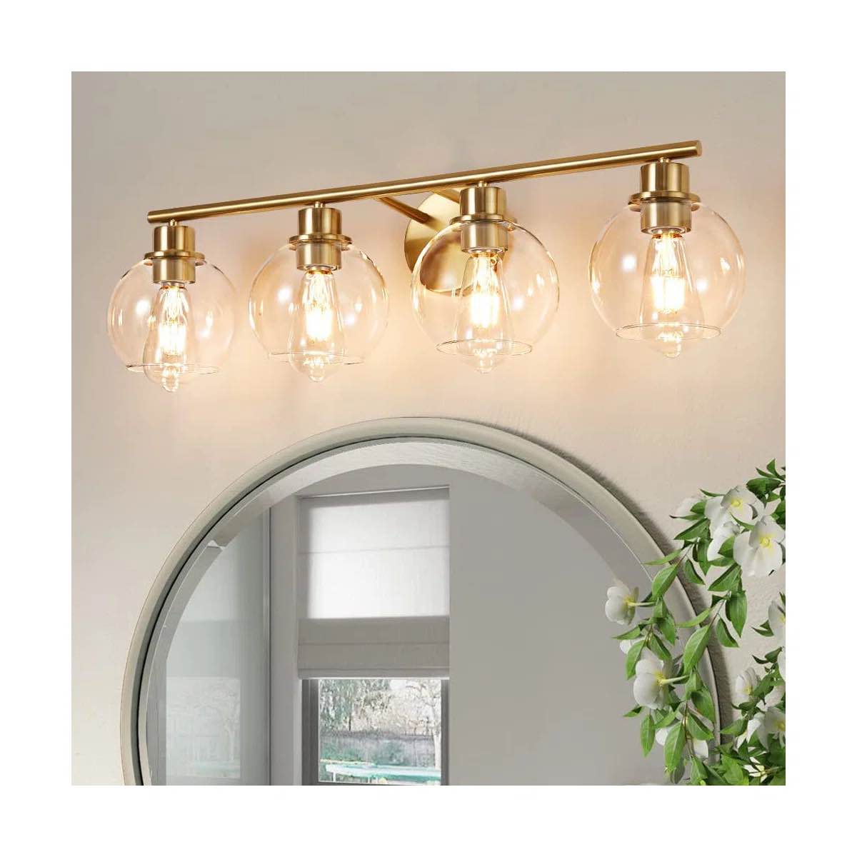 Condition photo showing New/Like New for aanay dimmable bathroom vanity light 