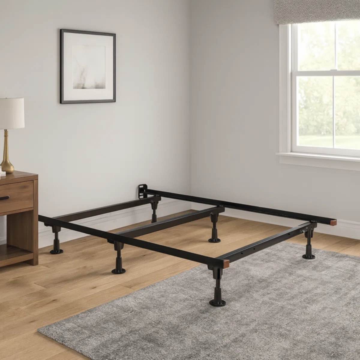 Condition photo showing New/Like New for higgins heavy duty full/queen/king adjustable steel bed frame