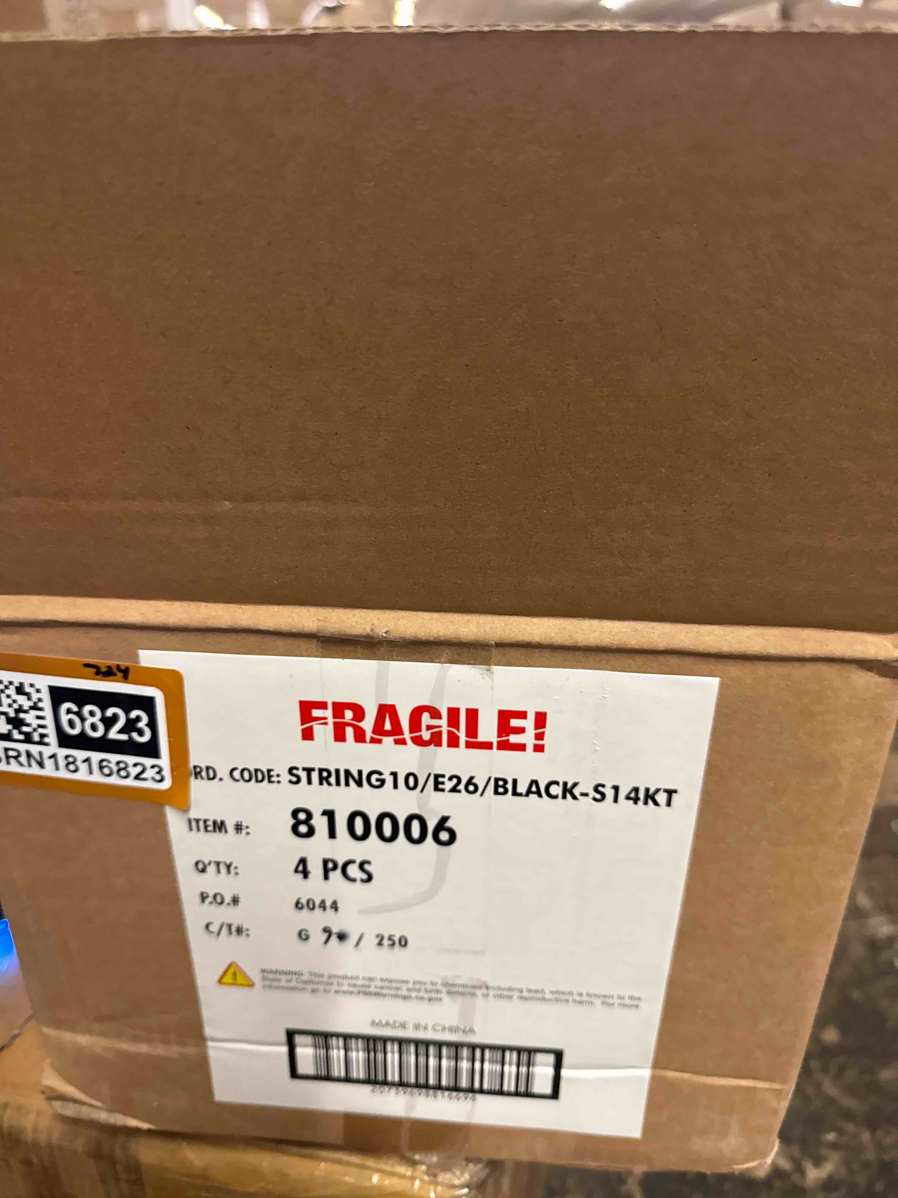 Condition photo showing New/Like New for bulbrite 14-ft plug-in black indoor/outdoor string light with 10 white -light incandescent ...