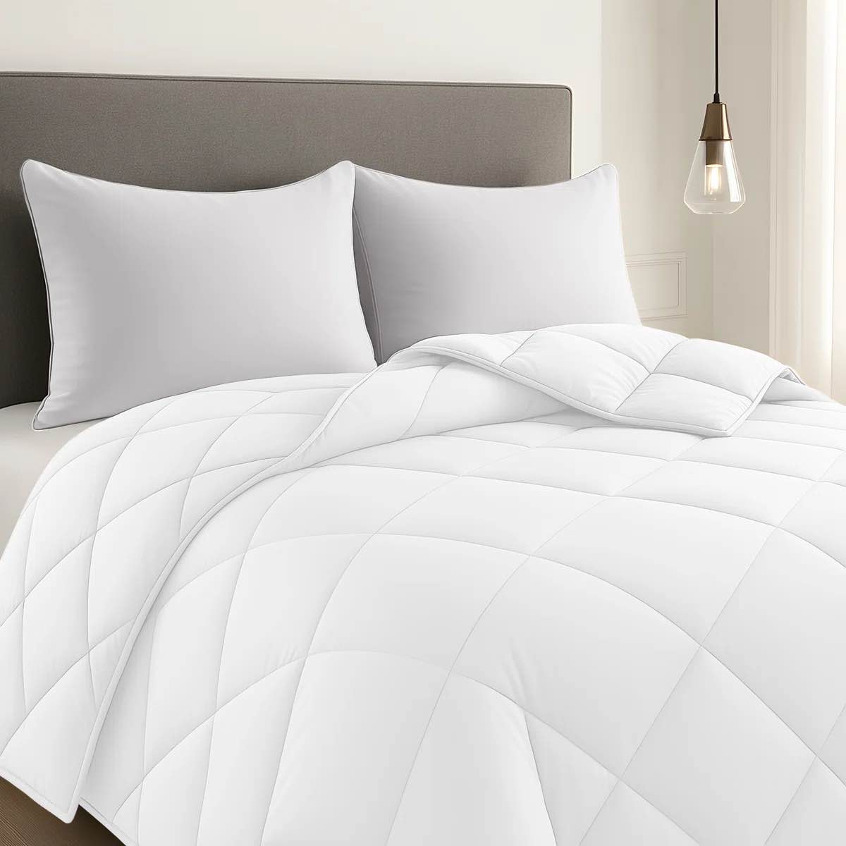 Lux Decor Collection (LDC) Queen-sized white comforters 