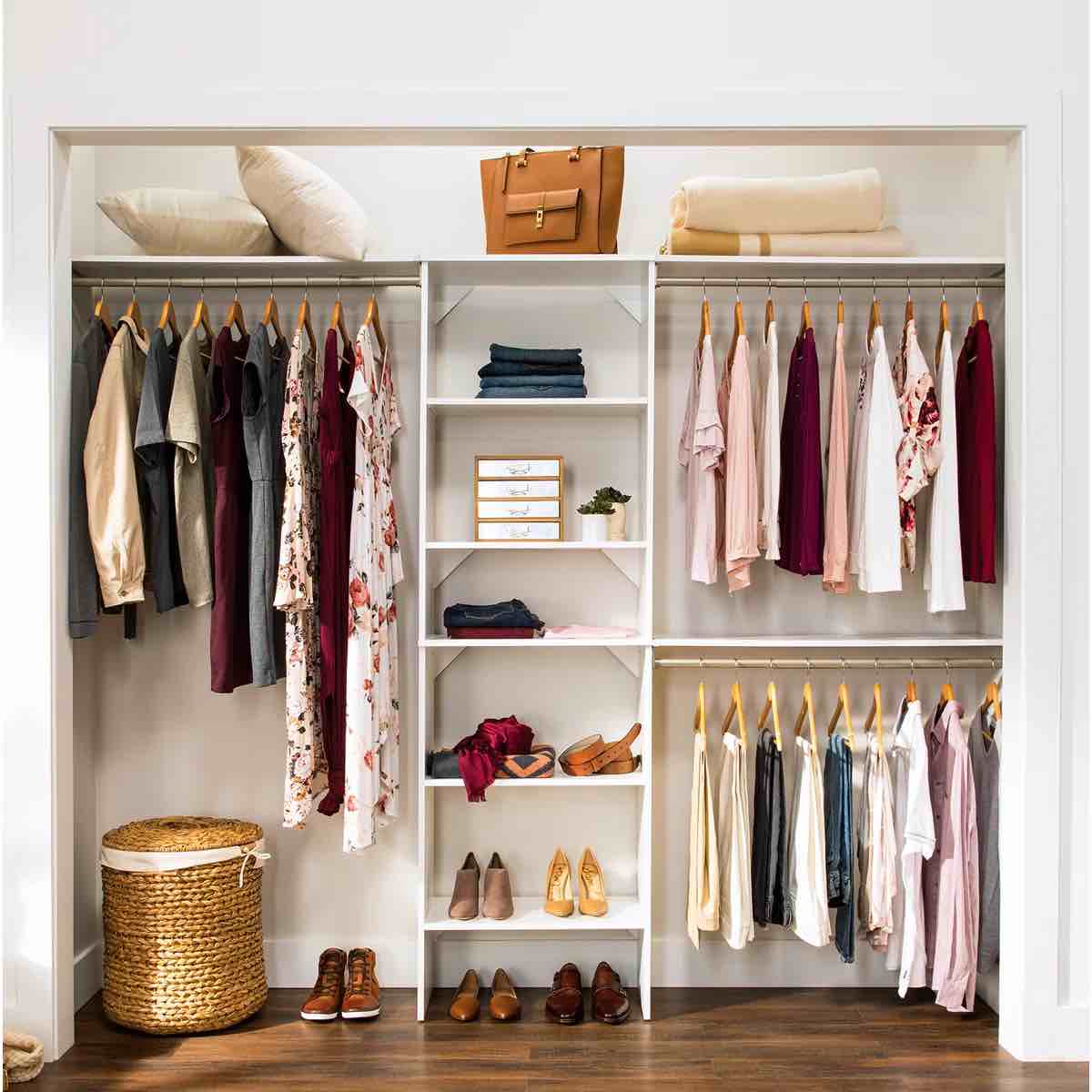 suitesymphony 60" w - 120" w closet system starter kit