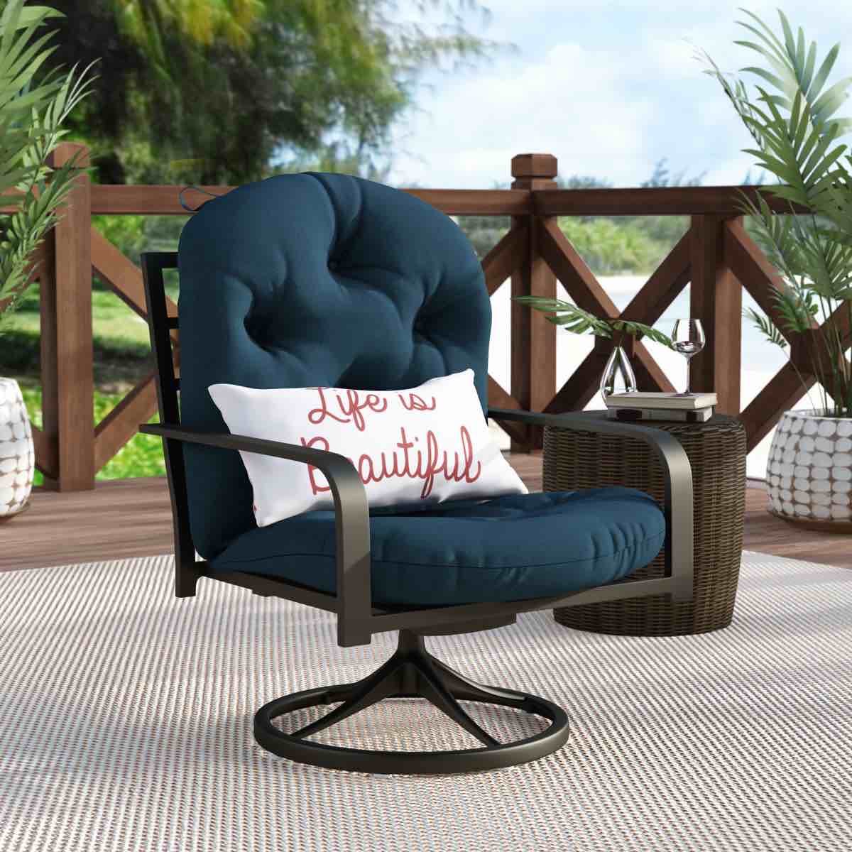 Condition photo showing New/Like New for lounge chair cushion