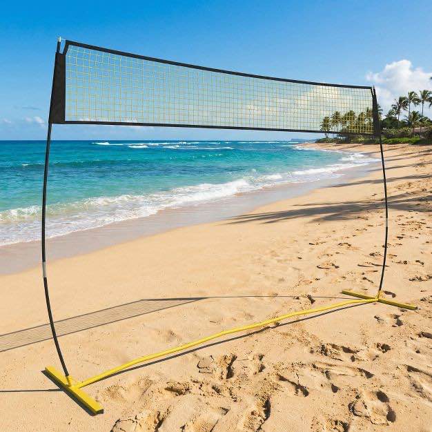 Portable Volleyball Practice Net 8 x 11 ft with Adjustable Height 6.5-8 ft, Training Net with Carry Bag for Backyard Gym Court