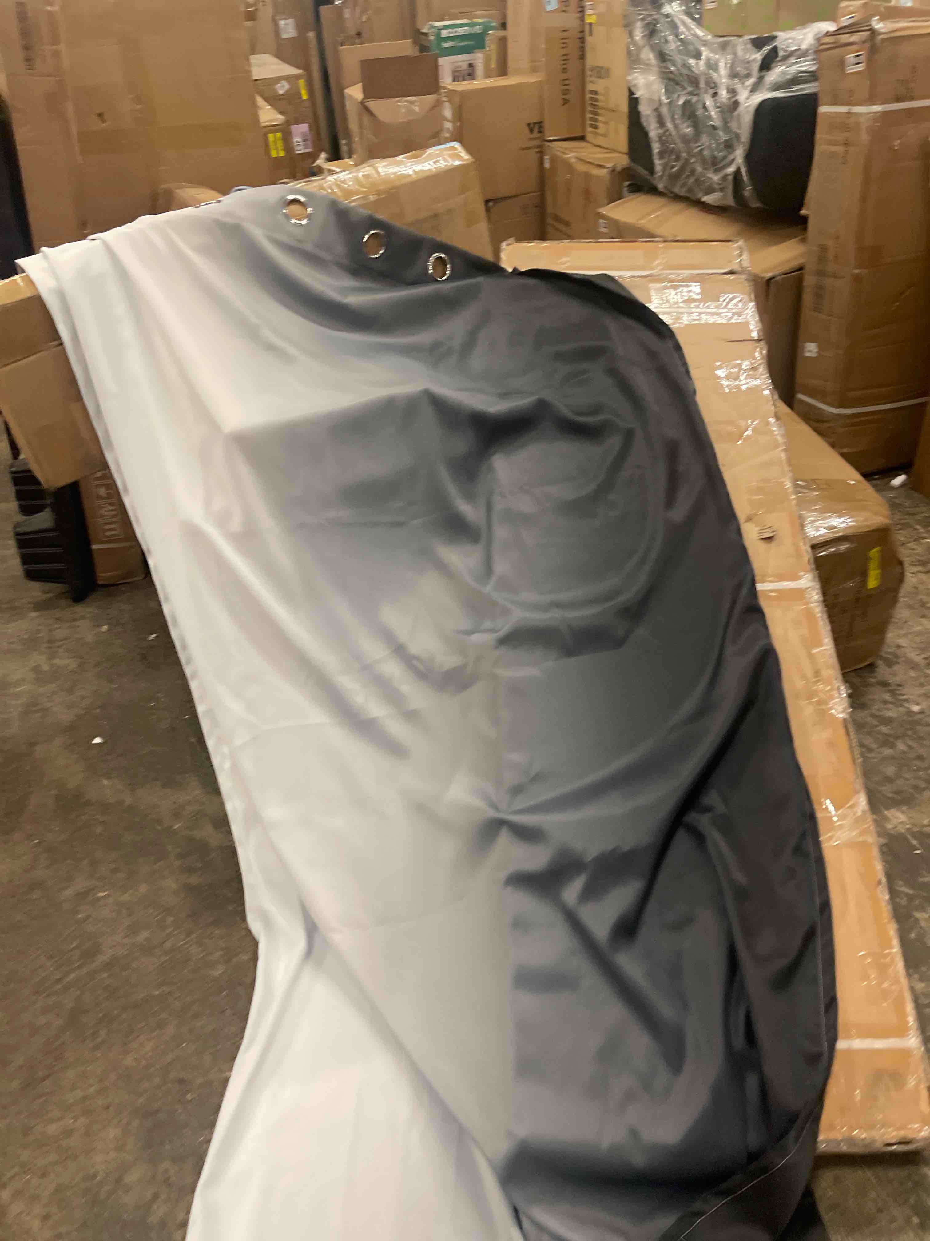 Condition photo showing New/Like New for simplehome ombre room darkening curtains for bedroom, gradient black to grey white light blocking thermal insulated grommet window curtain/drapes for living room,2 panels, 52x84 inches length 52"w x 84"l (pack of 2) black