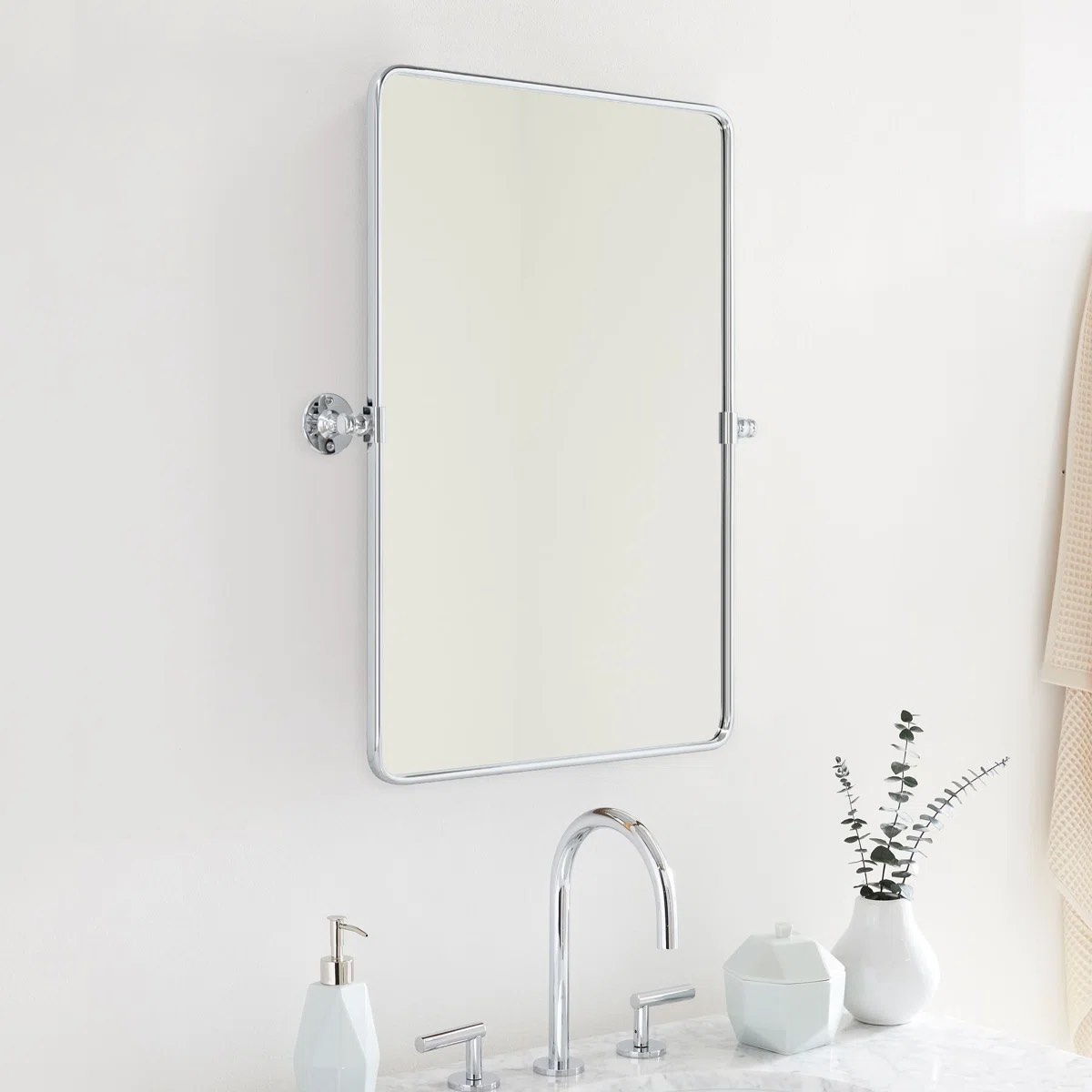 woodvale metal framed wall mounted bathroom / vanity mirror