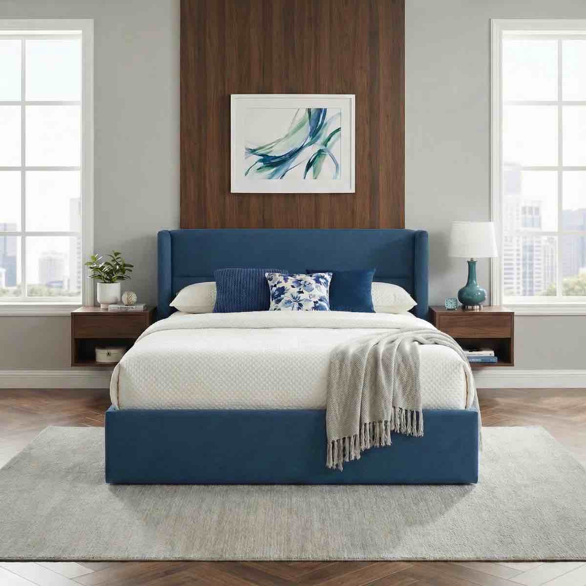 Gaillarde Hydraulic Lift Up Storage Upholstered Platform Bed-FULL