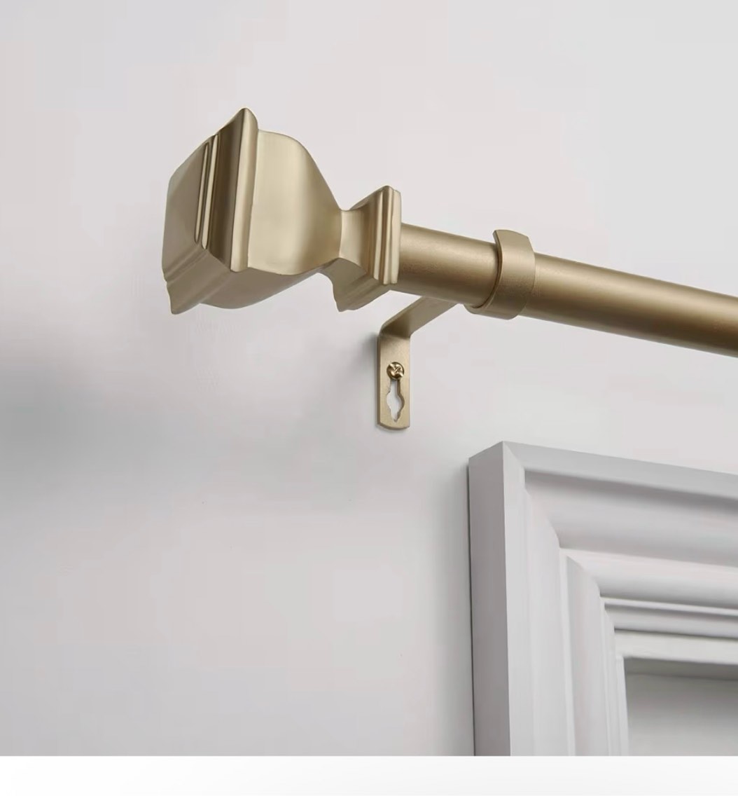 exclusive home napoleon 1" curtain rod and coordinating finial set