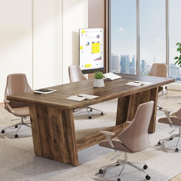 Delitha 70.9" W Manufactured Wood Executive Desk