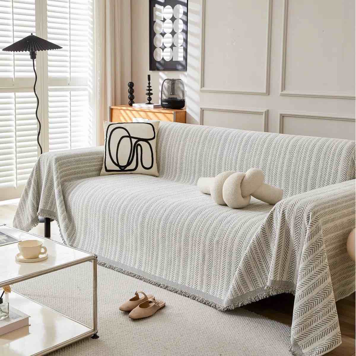 couch cover chenille sofa covers washablereversible chic sofa cover throw striped soft loveseat covers