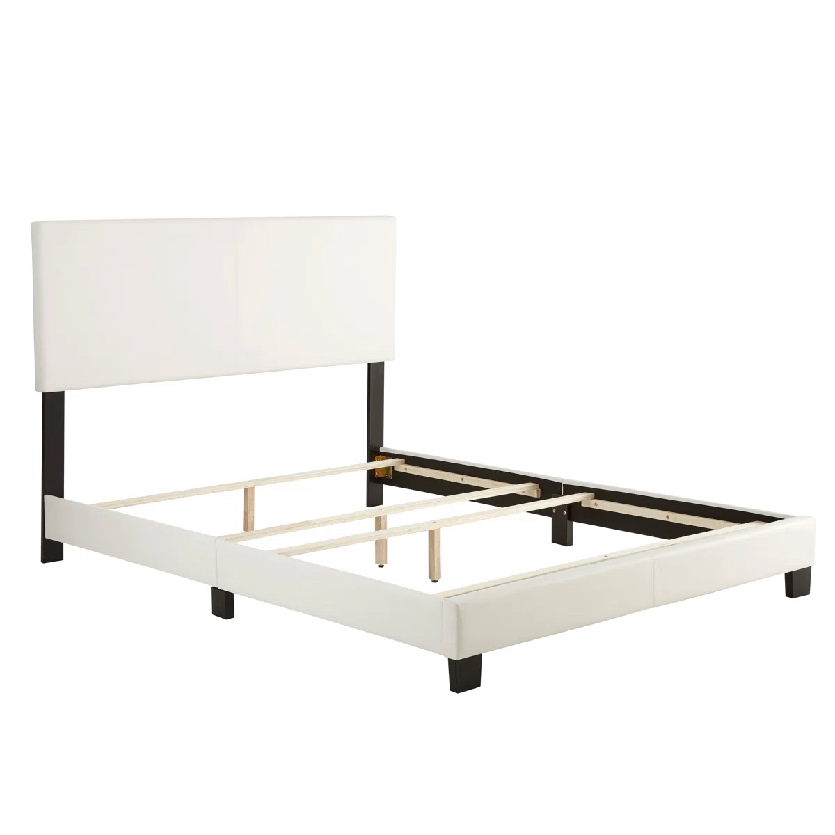Condition photo showing New/Like New for boyd sleep florence faux leather platform bed | adjustable headboard | luxury low-profile design | 700 lb capacity- full