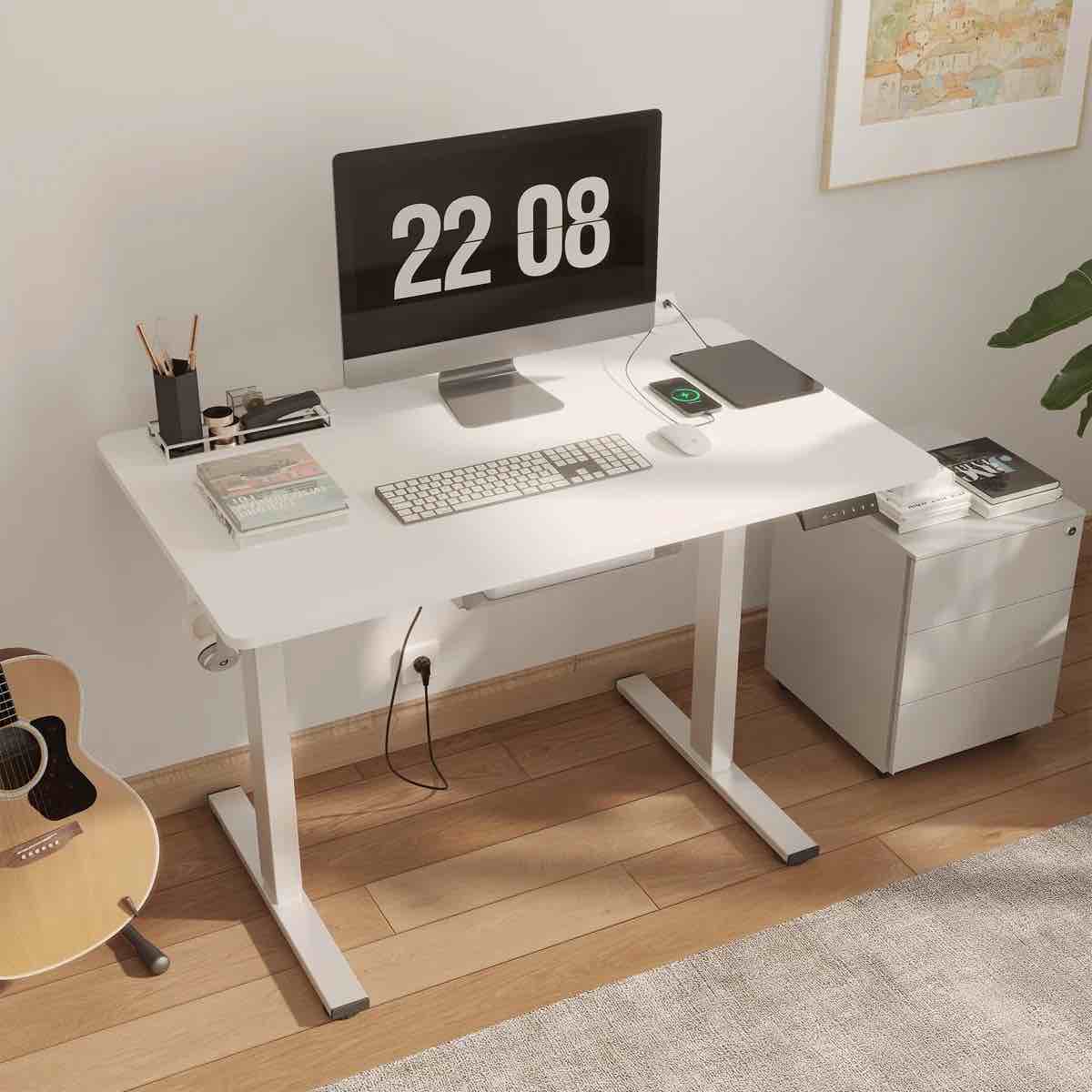 Condition photo showing New/Like New for mancheer home office height adjustable standing desk with usb ports and cable management tray