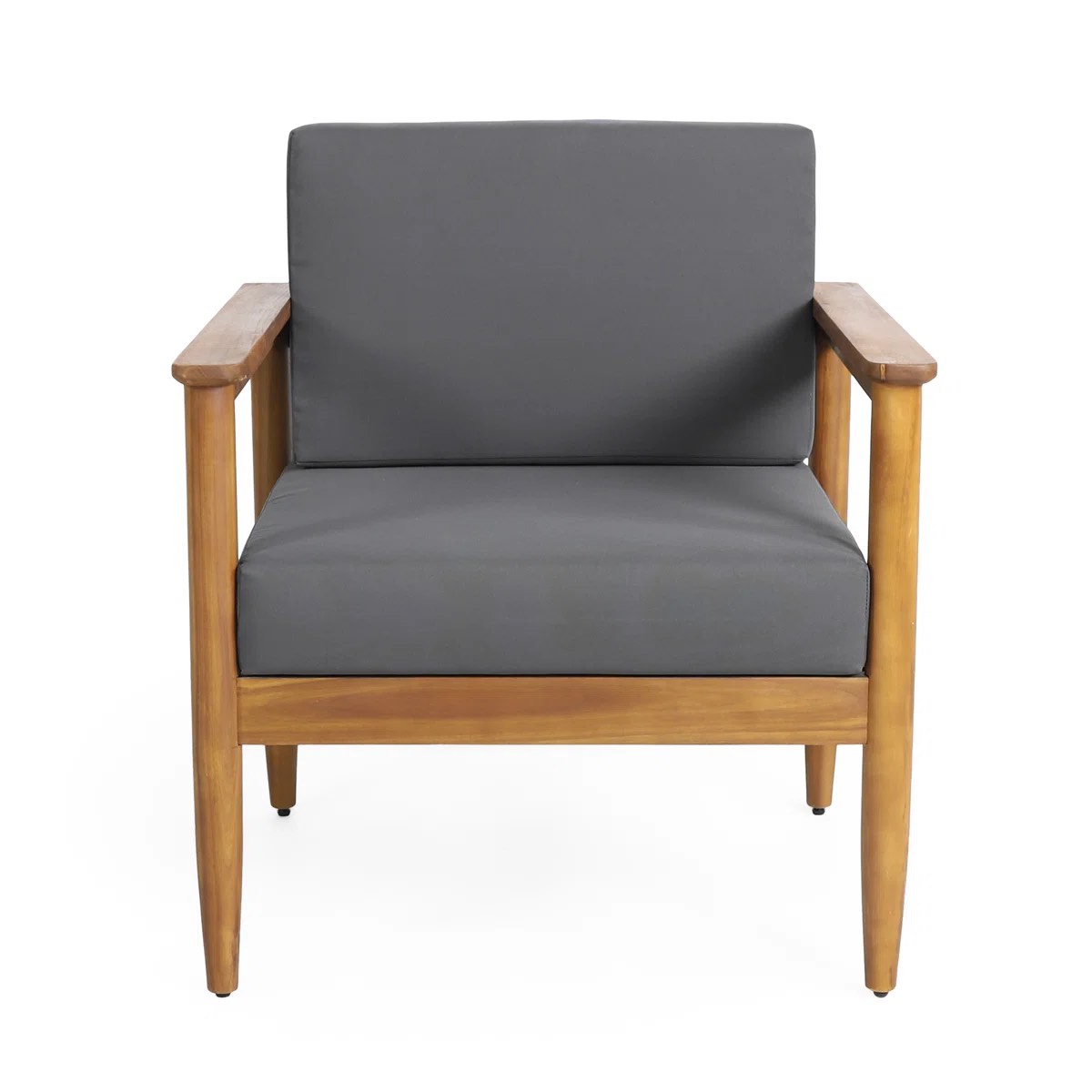 Condition photo showing New/Like New for outdoor acacia wood lounge chair, set of 2