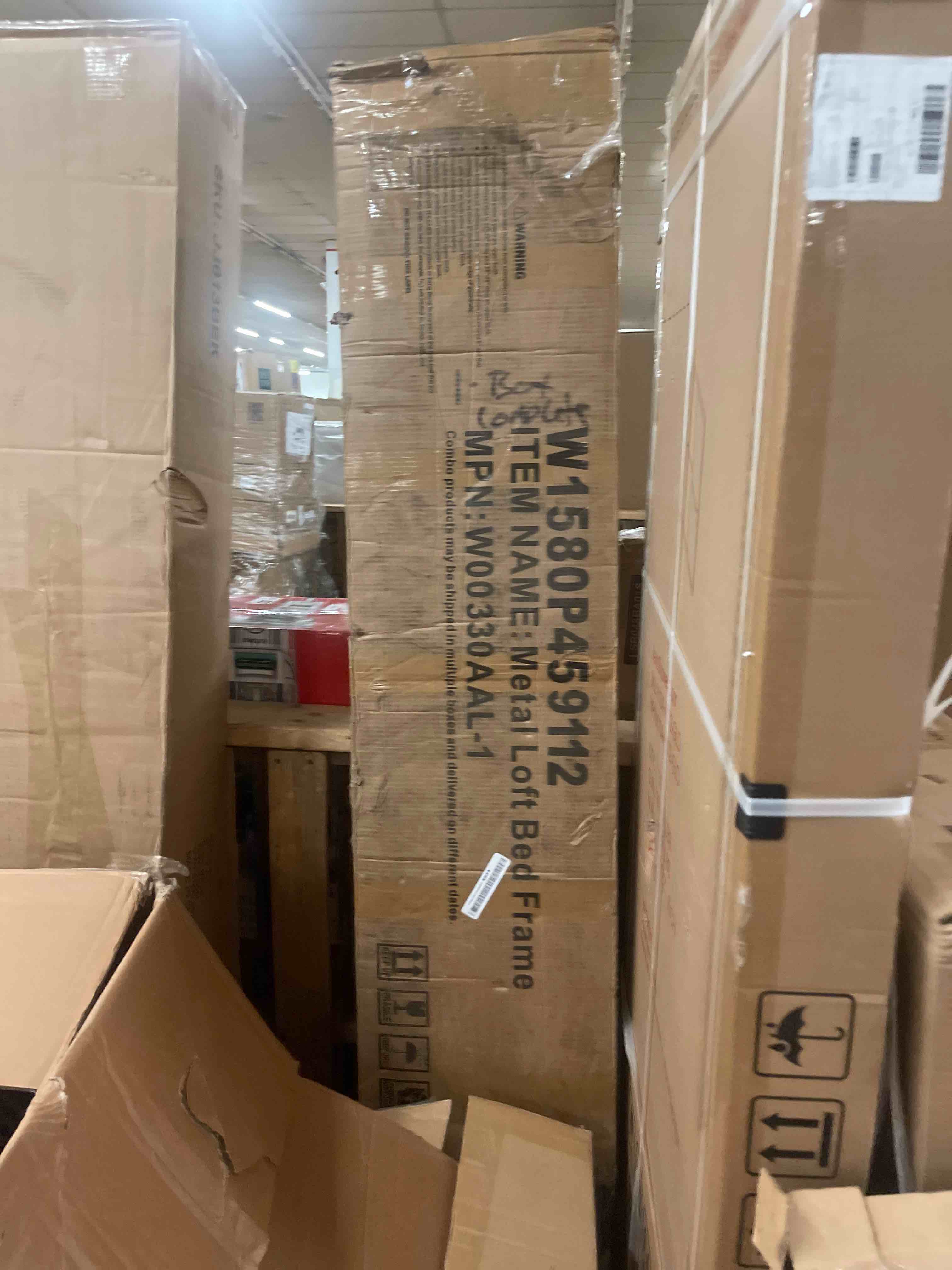Condition photo showing New/Like New for full size loft bed, black