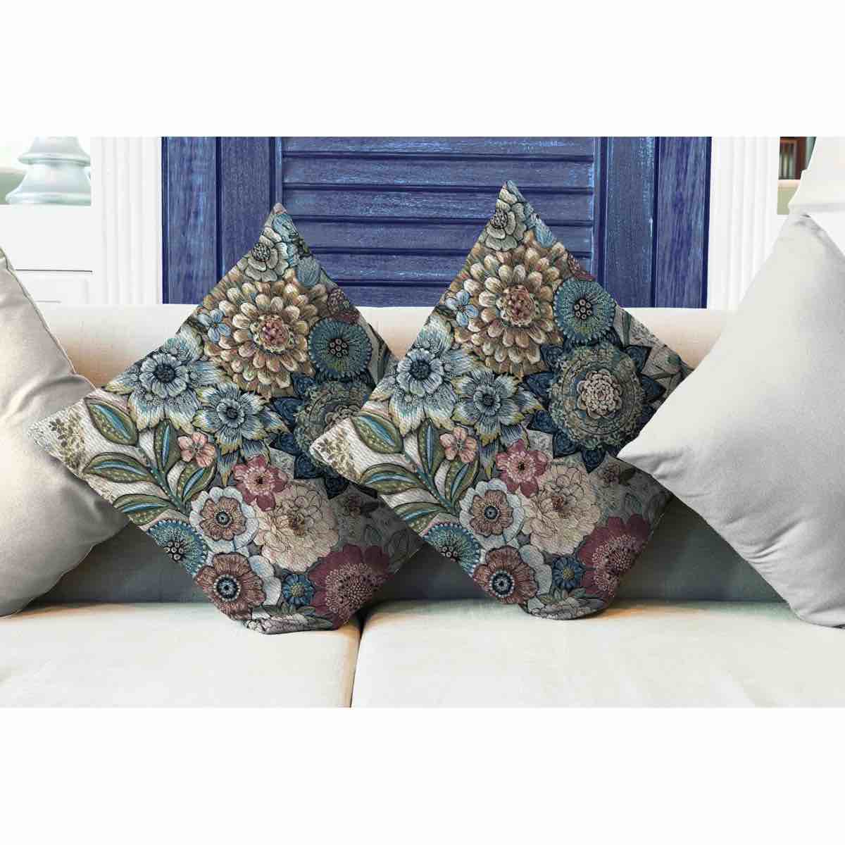 Condition photo showing New/Like New for laural home boho bouquet indoor woven decorative pillow (set of 2)