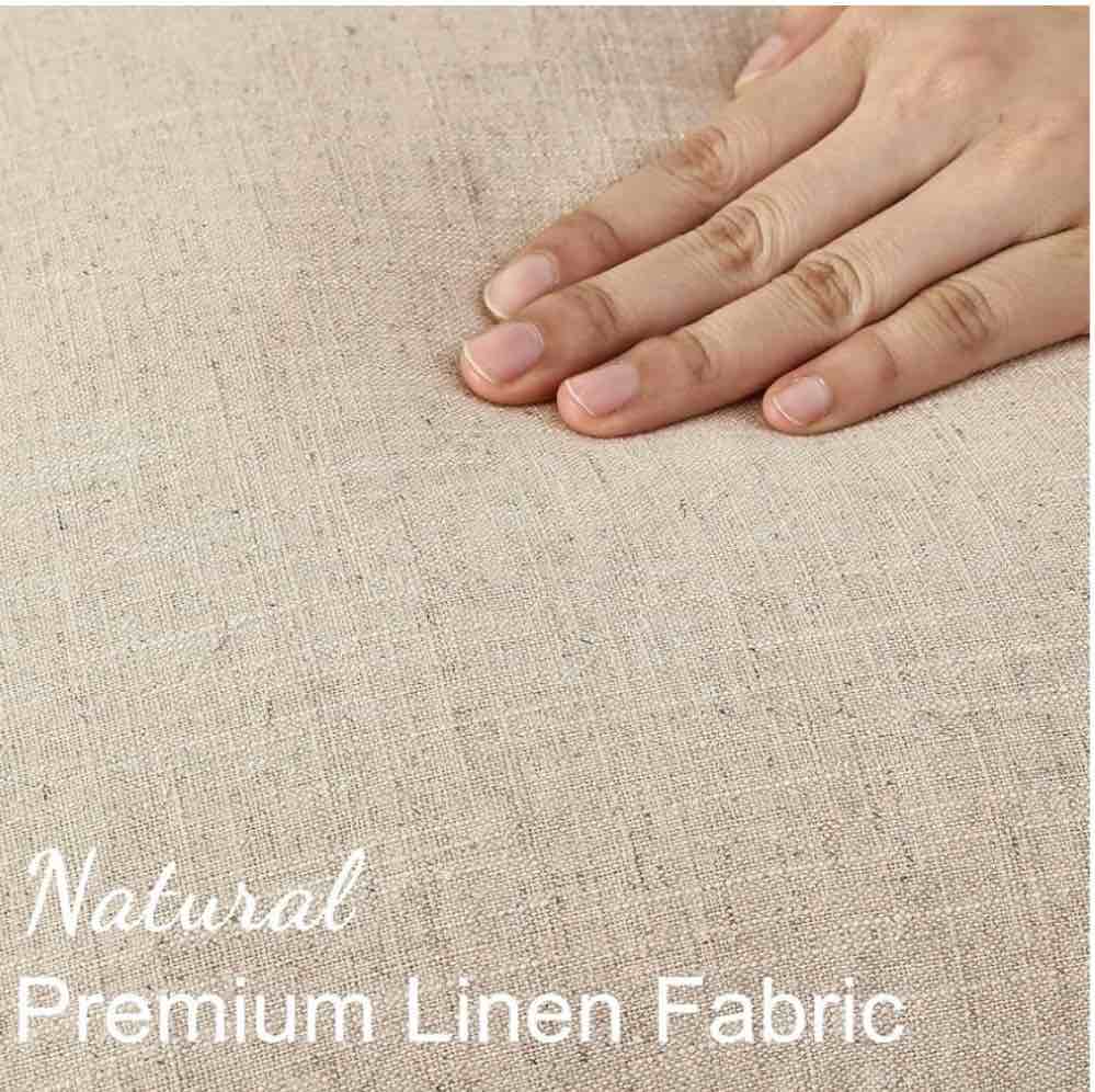 Condition photo showing New/Like New for decorative linen soild throw pillow covers soft accent cushion case boho farmhouse neutral pillowcase for couch sofa bedroom living room home decor natural beige