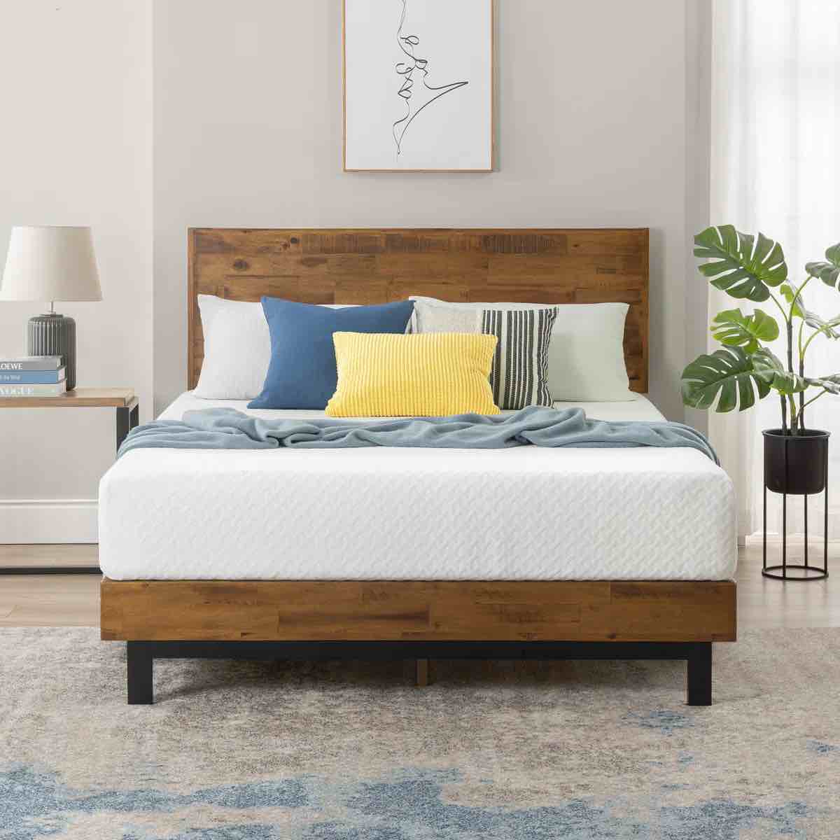 sleep by wayfair plush cooling gel memory foam mattress- queen