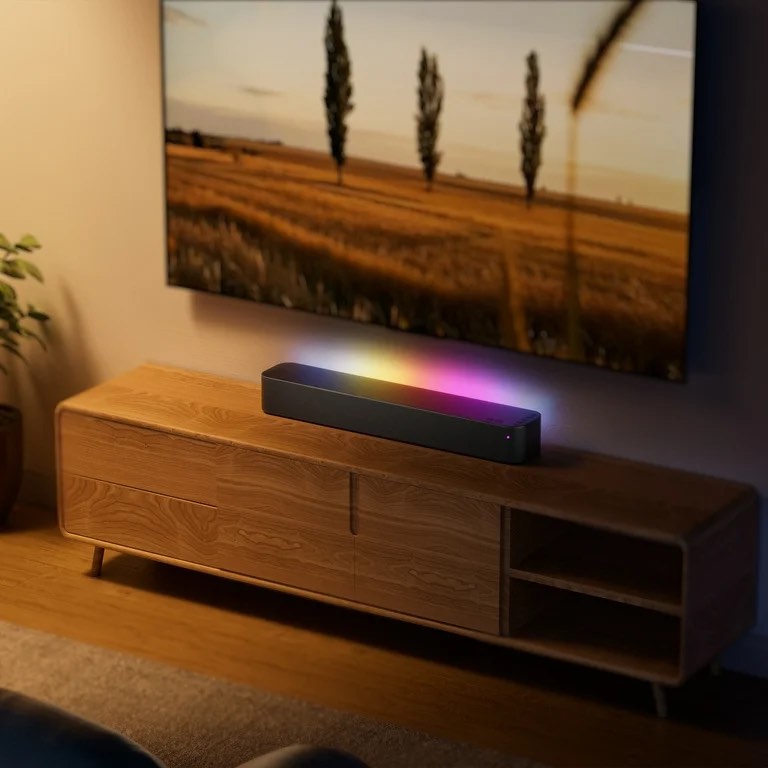 onn. 2.0 led soundbar with 2 speakers  20