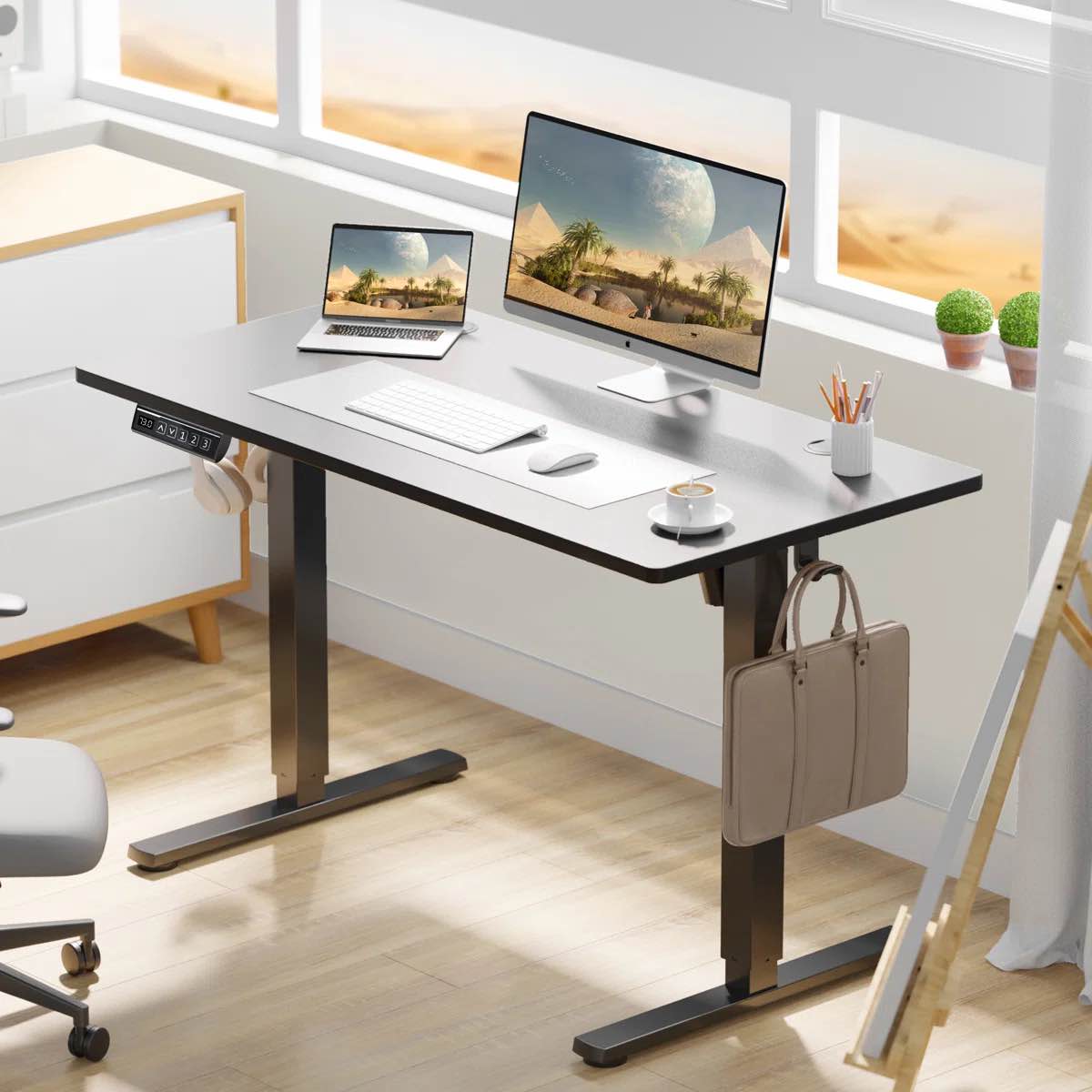 koree standing in height adjustable desks
