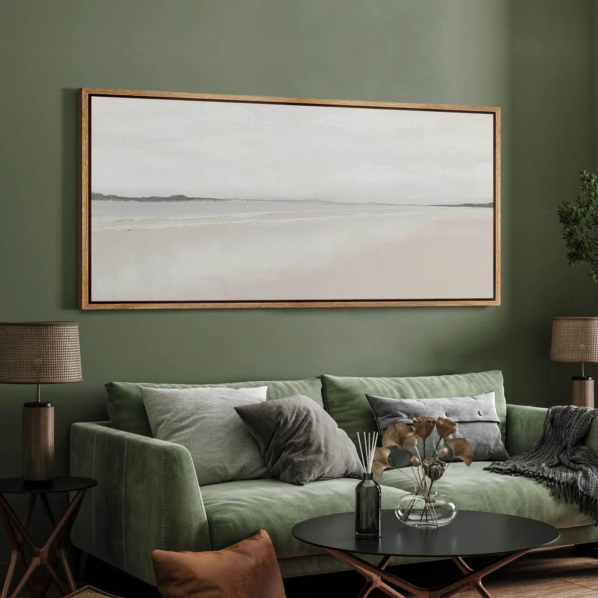 muted coastal beach serene modern neutral extra large pictures framed canvas print wall art