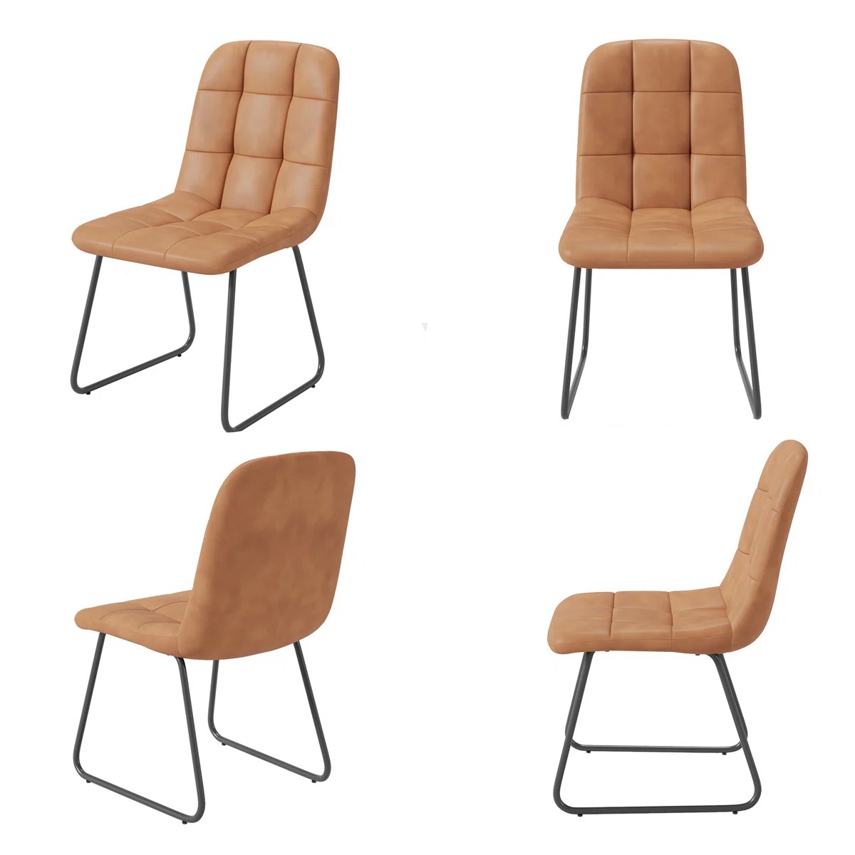 Condition photo showing New/Like New for modern kitchen dining chairs, upholstered side chairs (4 chairs)