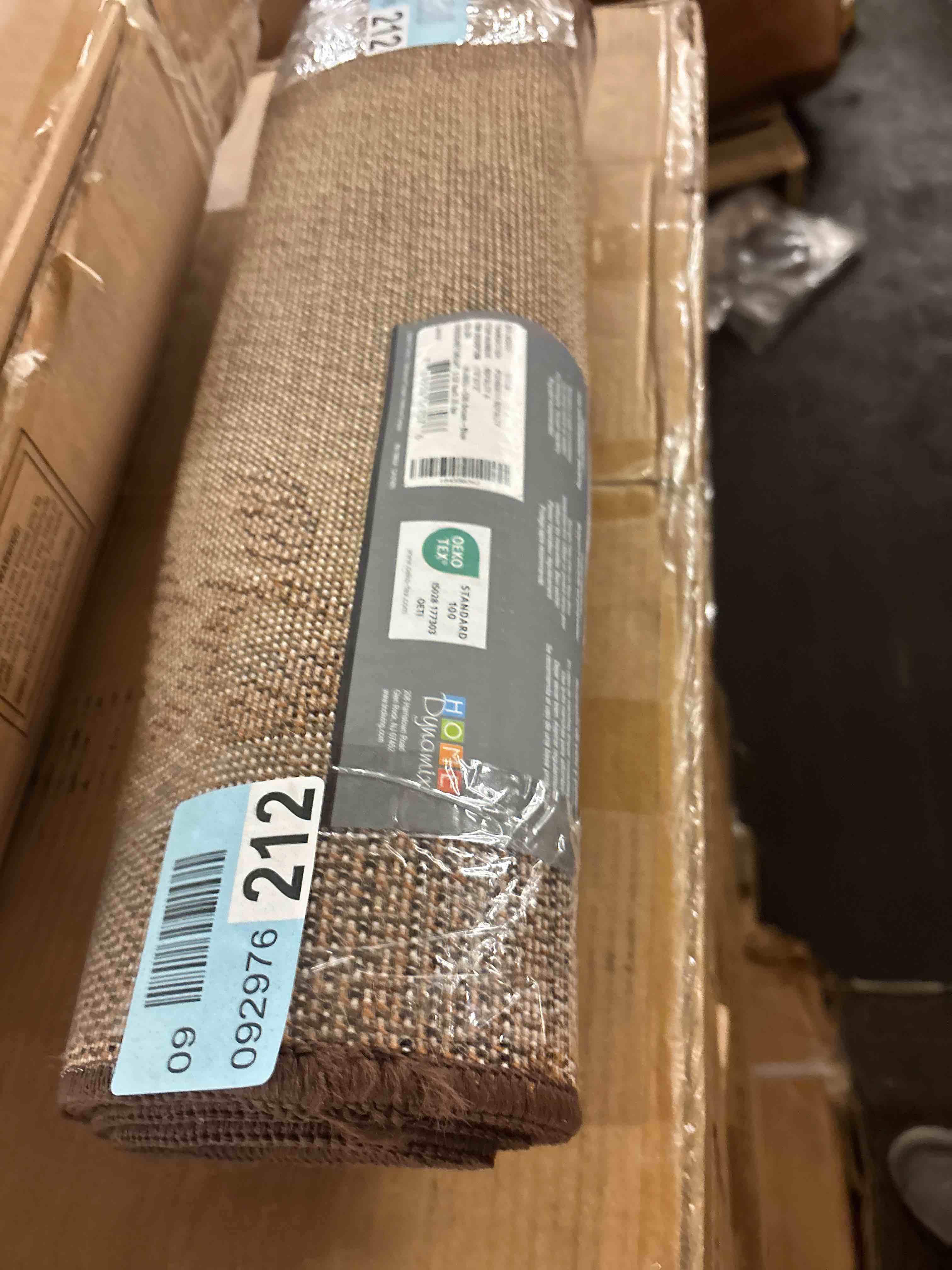 Condition photo showing New/Like New for home dynamix royalty clover modern area rug, brown multi, 1'9"x7'2" runner brown/blue 1 ft 9 in x 7 ft 2 in