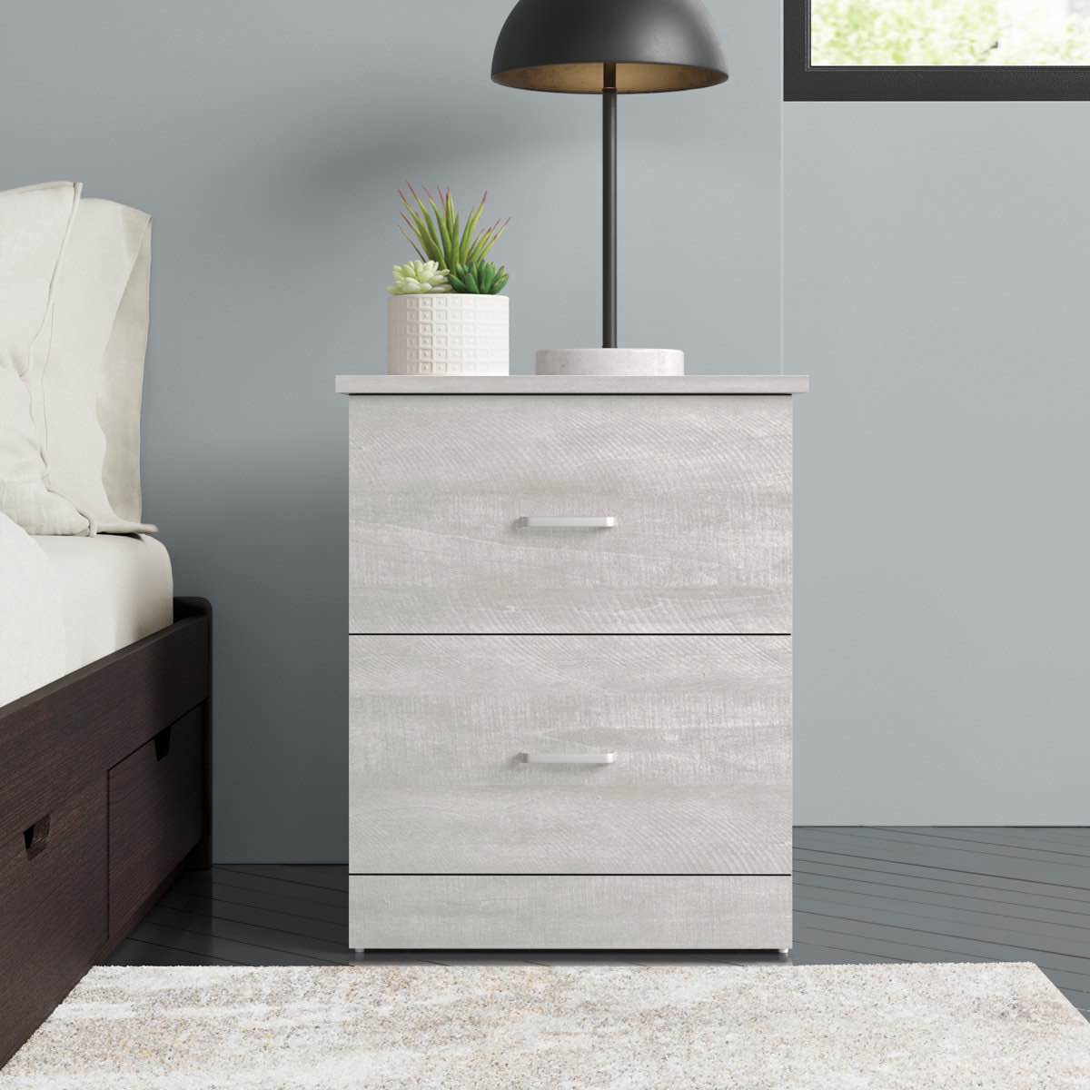 Allyannah 23.6" 2-Drawer Nightstand