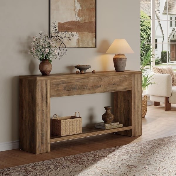 Tribesigns Farmhouse Wood Console Table