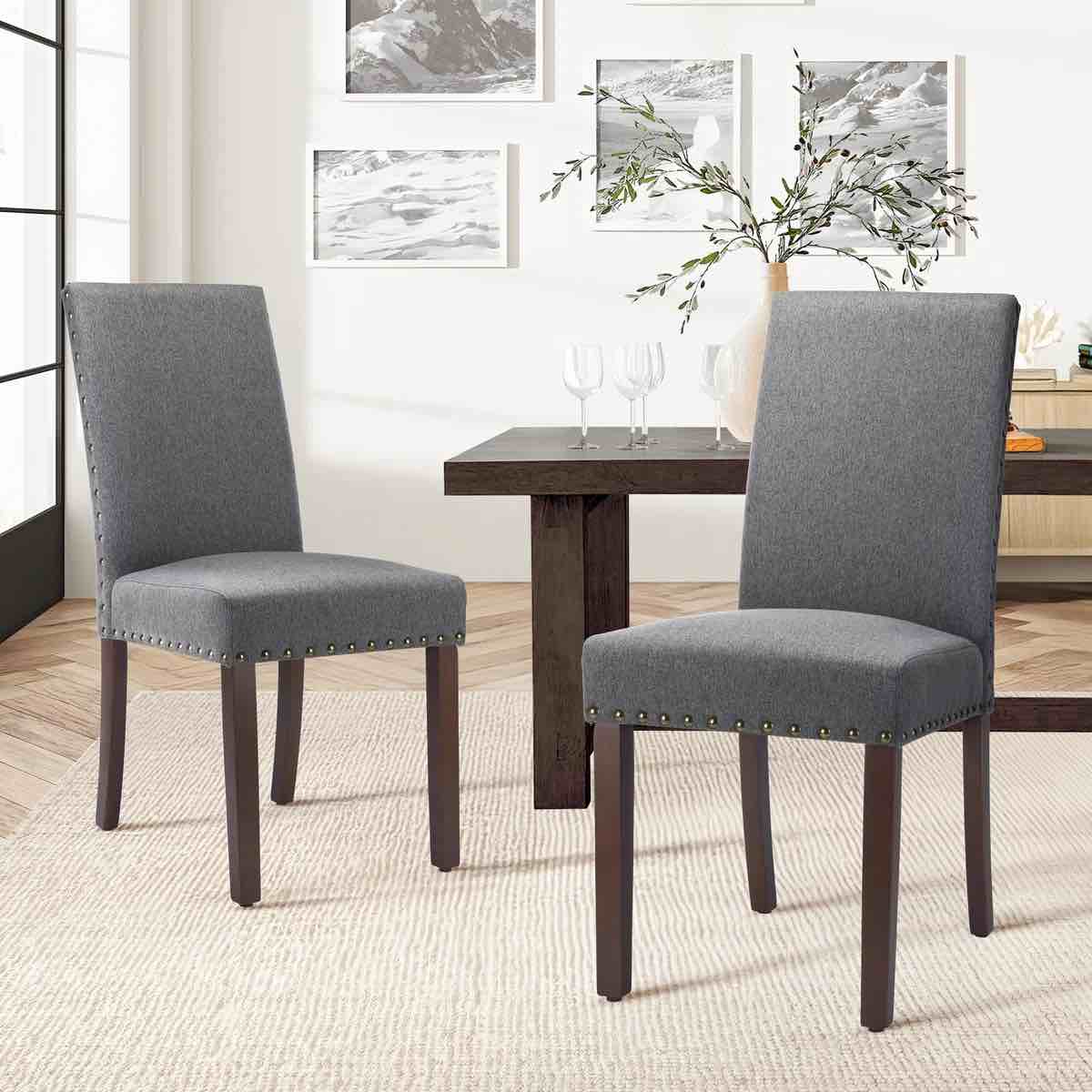 Bontrager 20'' H Linen Dining Chair - Upholstered Parsons Side Chair (Set of 2) 